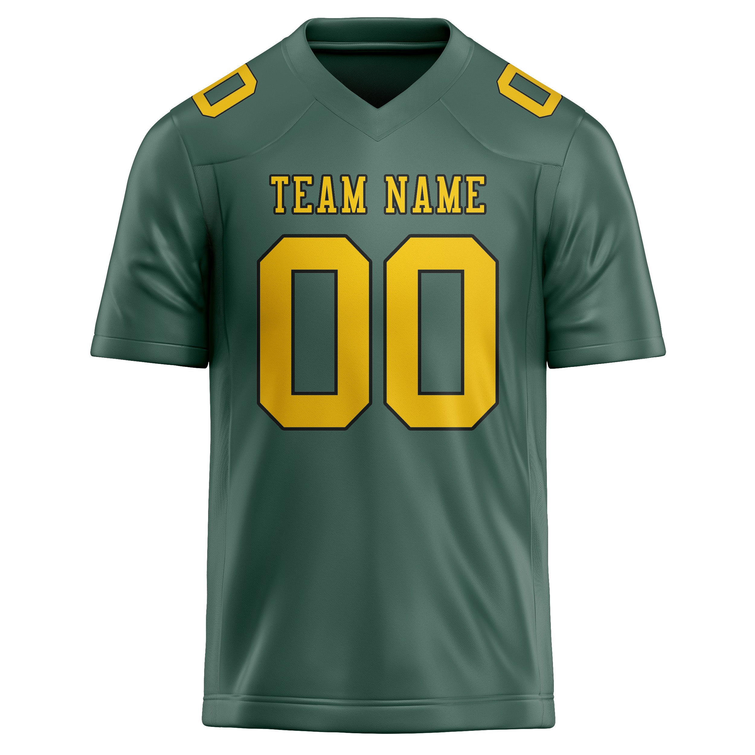 Custom Blue Green Gold Football Jersey
