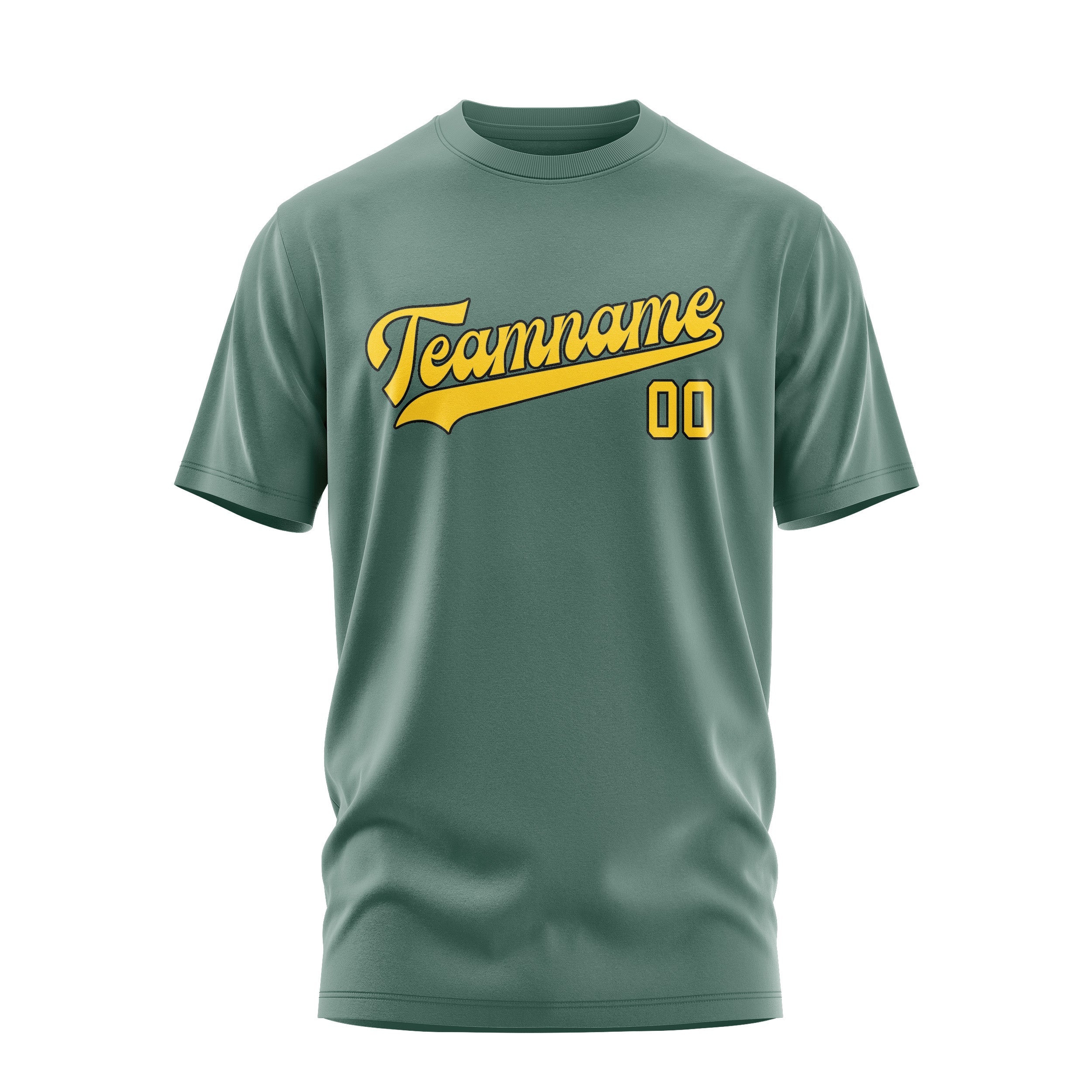 Custom Blue Green Gold T-Shirt