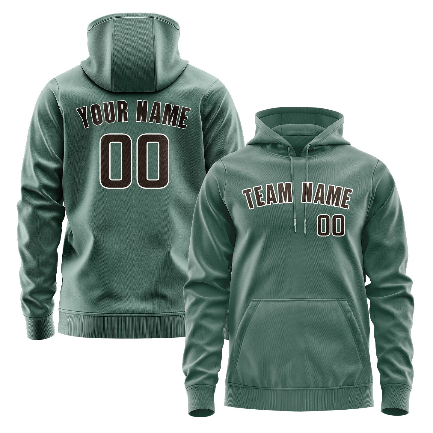 Custom Blue Green Brown Hoodie