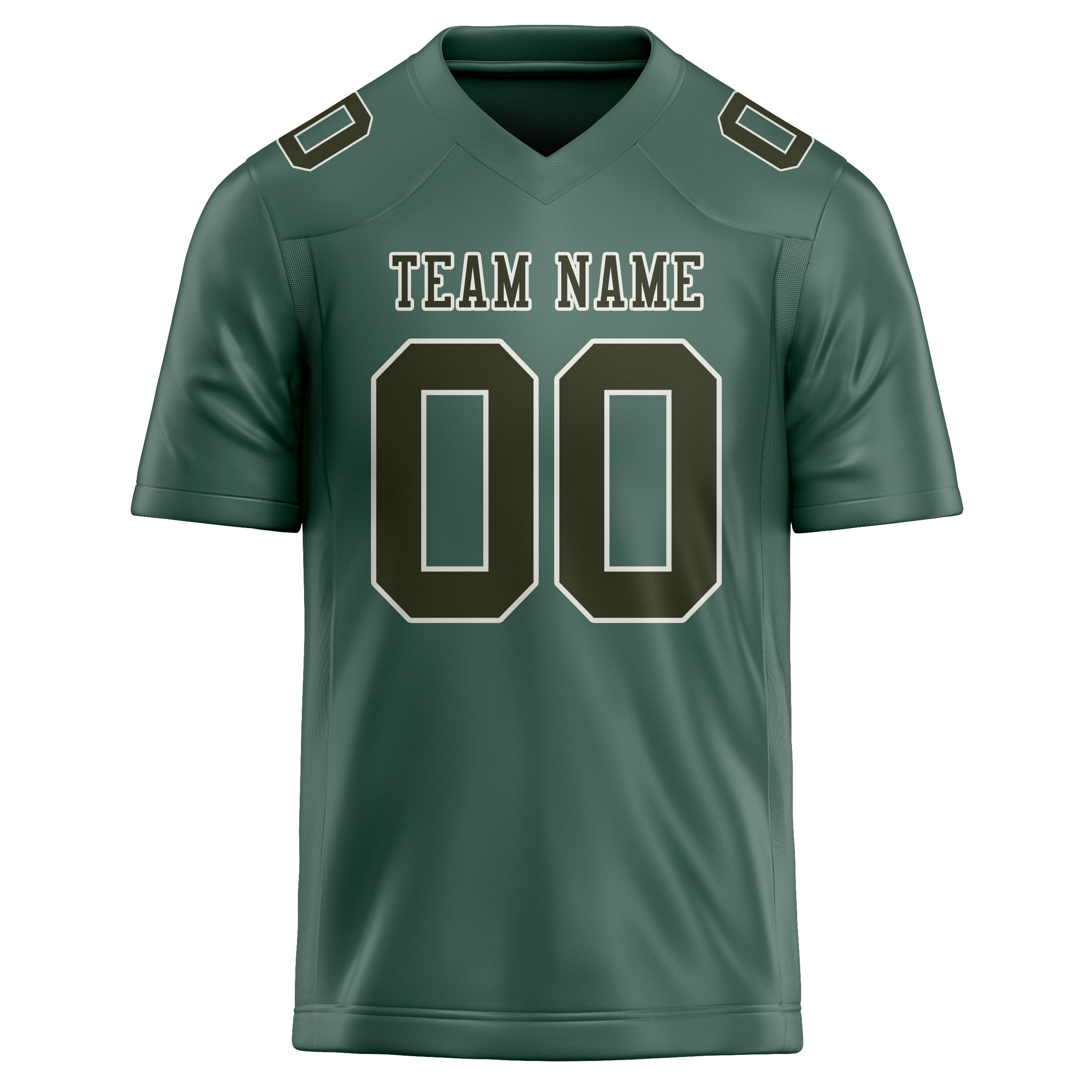 Custom Blue Green Olive Football Jersey