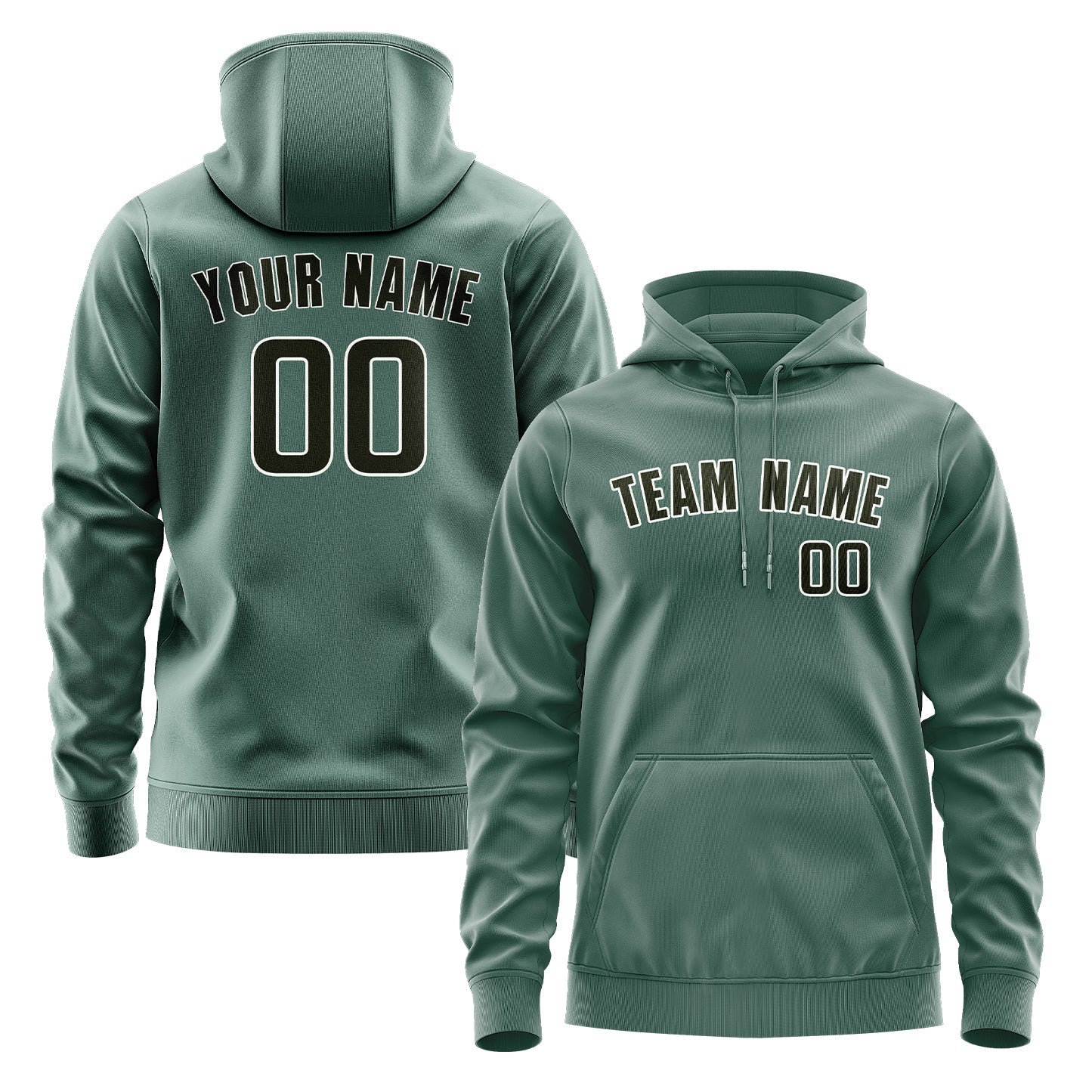 Custom Blue Green Olive Hoodie