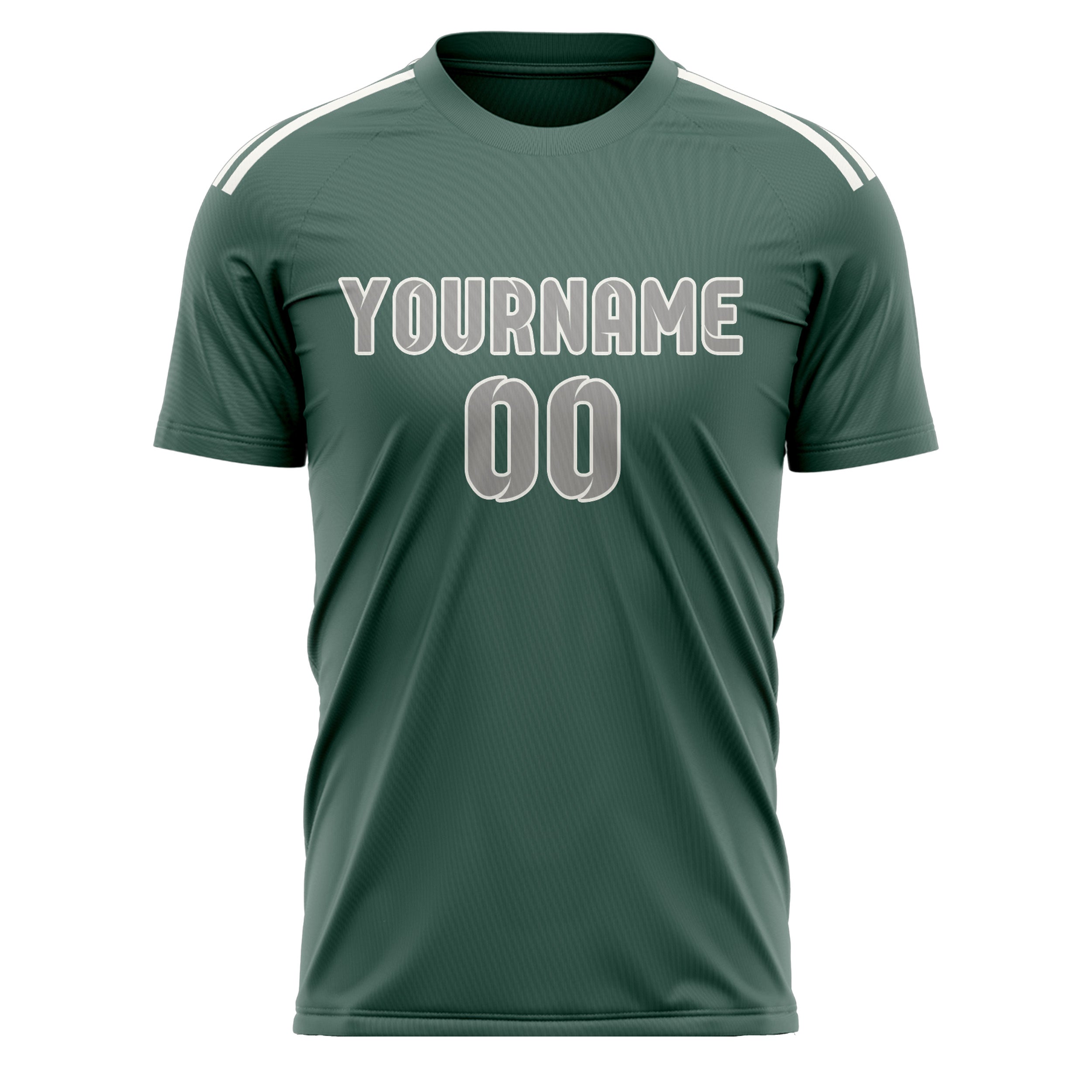Custom Blue Green Gray Soccer Jersey