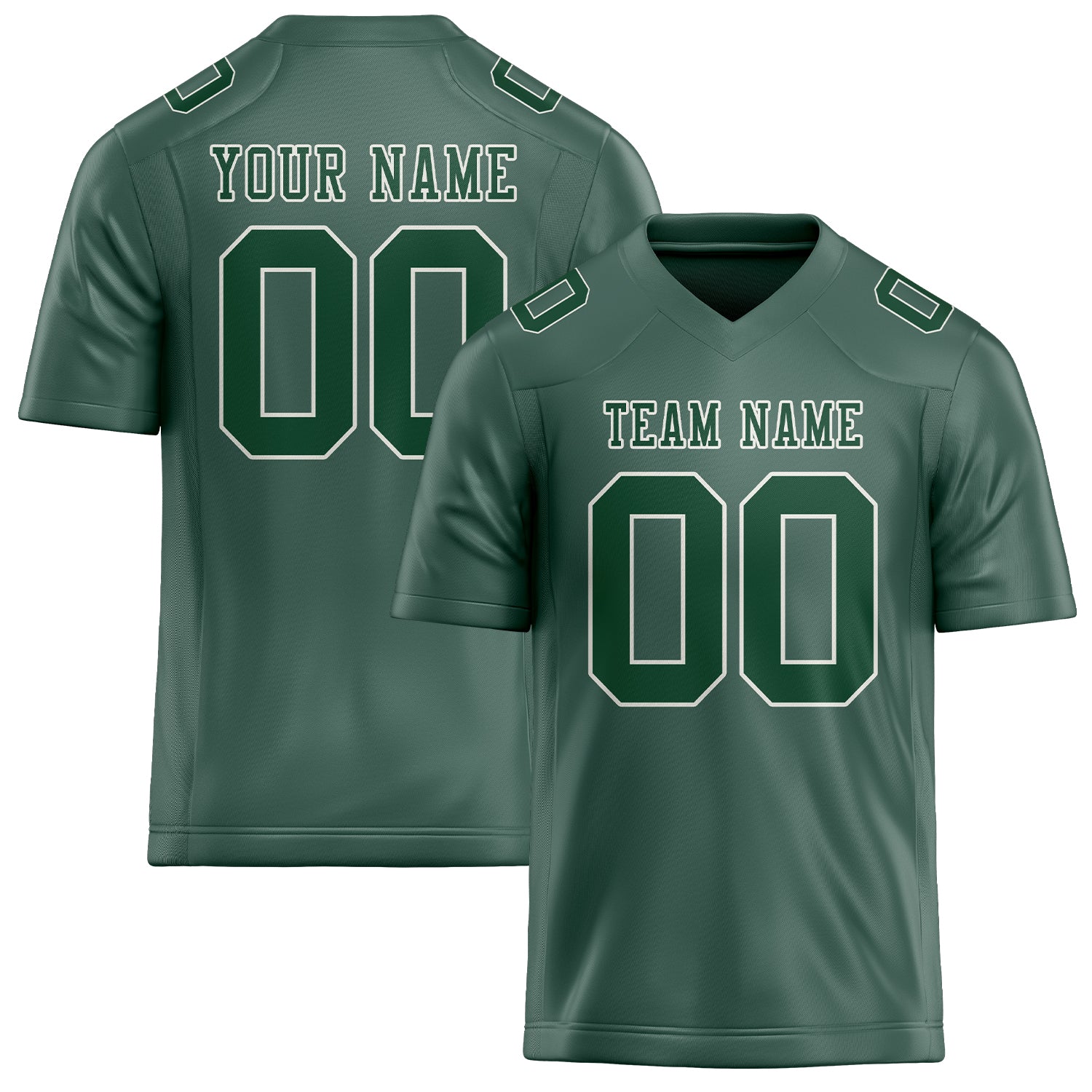 Custom Blue Green Green Football Jersey