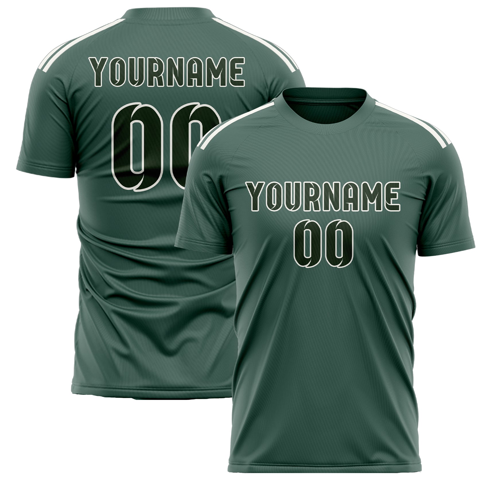 Custom Blue Green Dark Green Soccer Jersey
