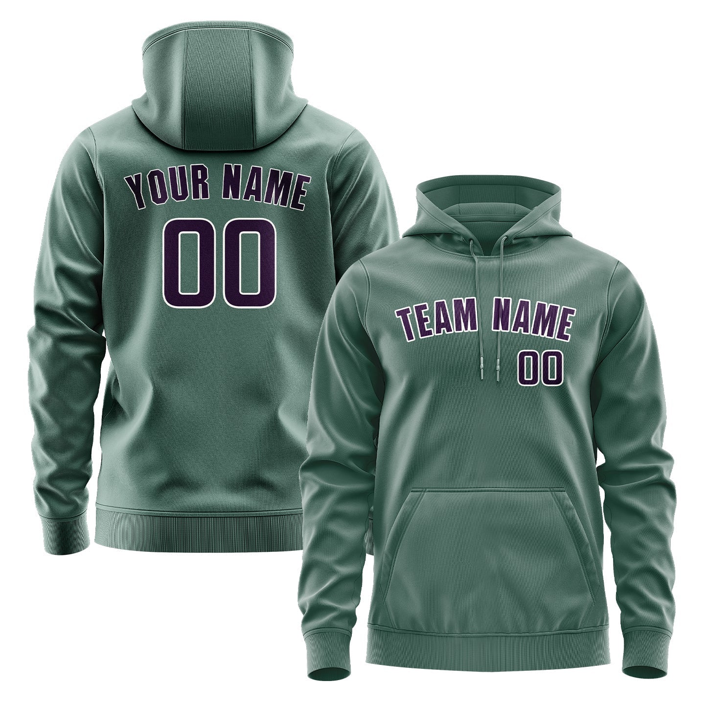 Custom Blue Green Purple Hoodie