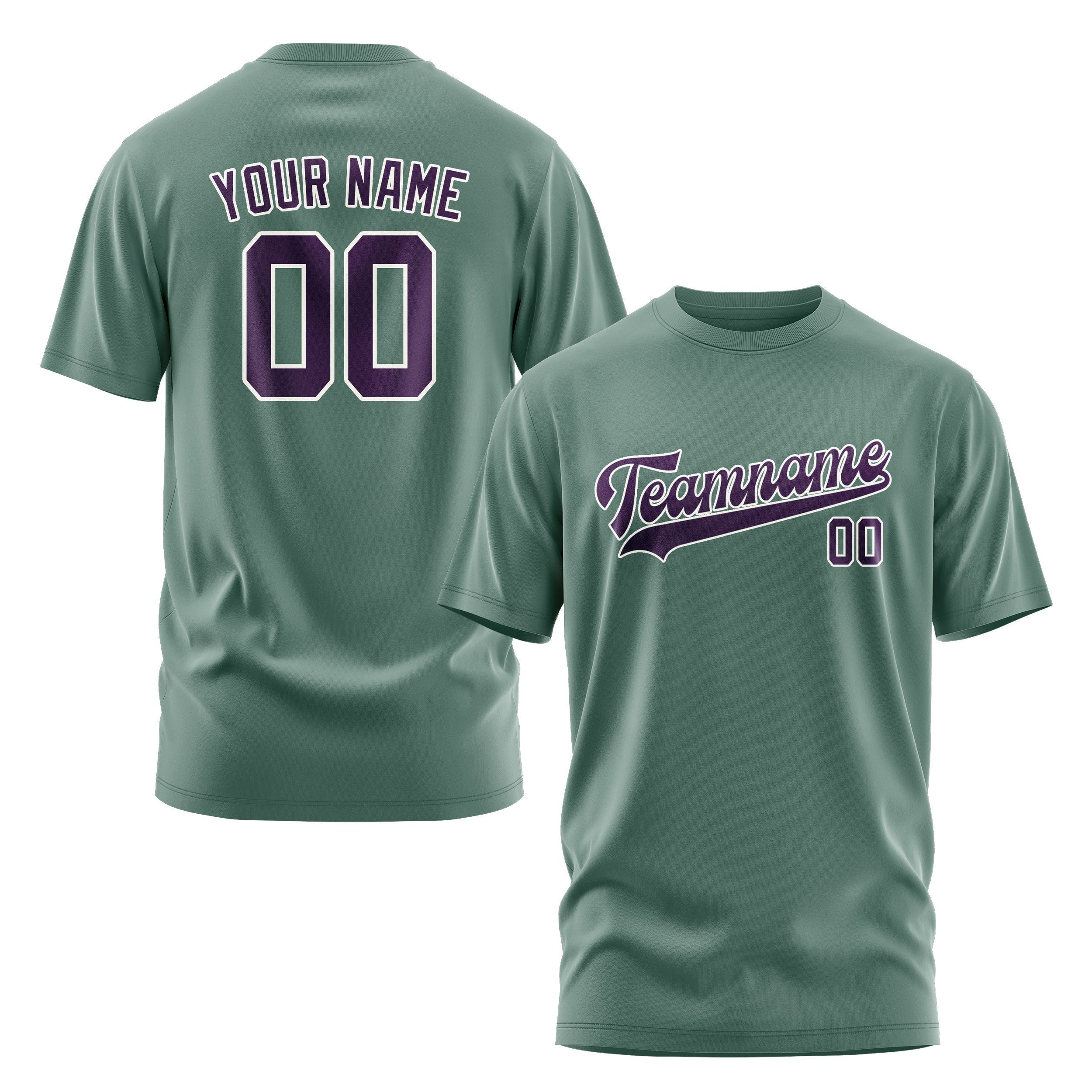 Custom Blue Green Purple T-Shirt