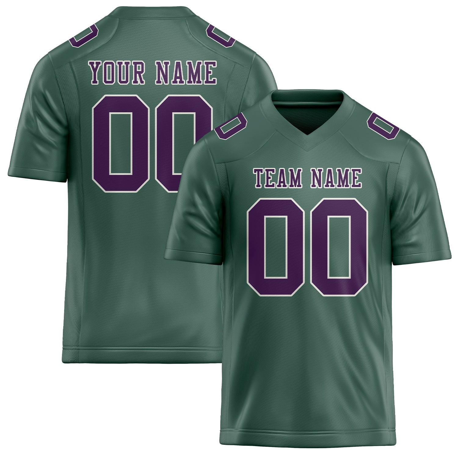 Custom Blue Green Purple Football Jersey