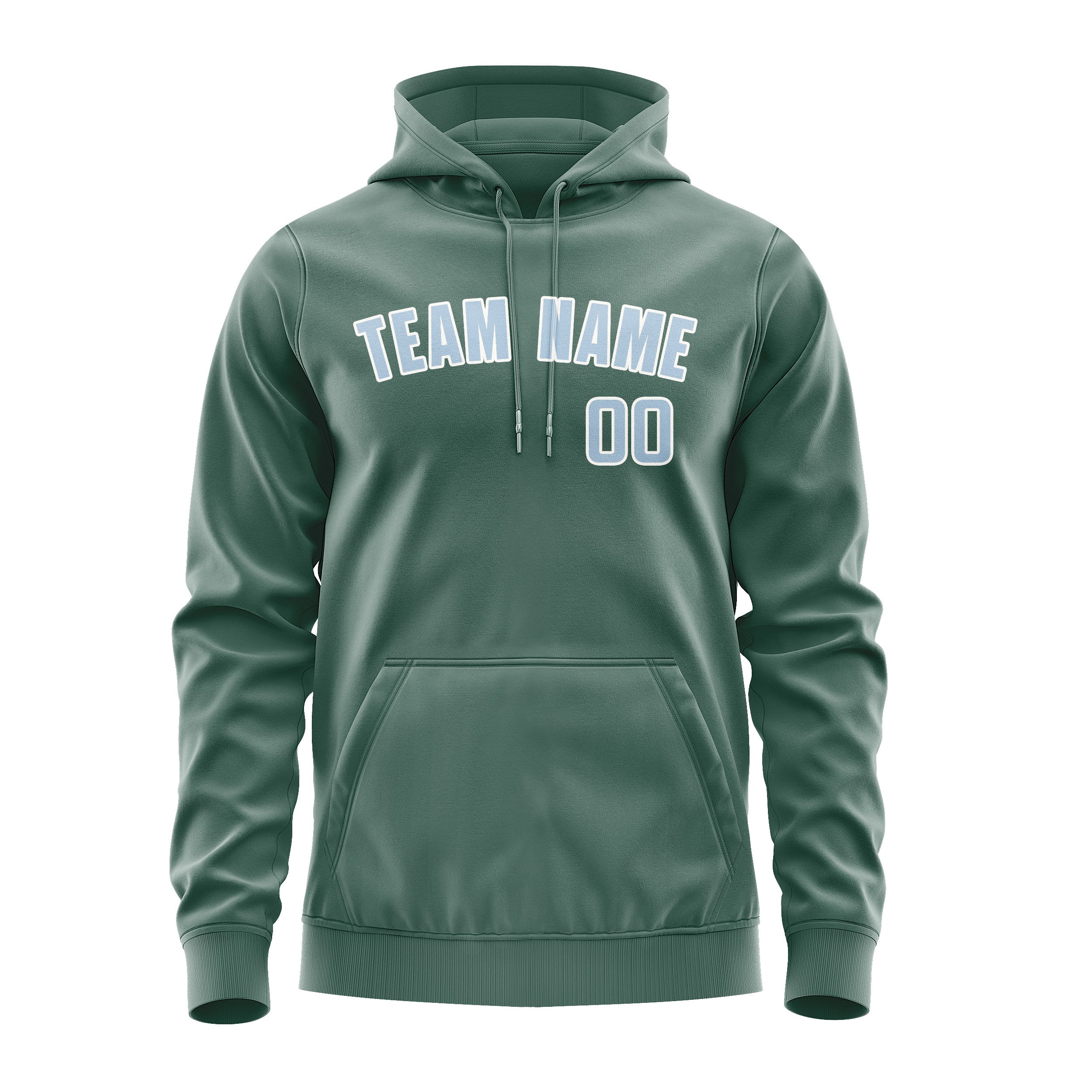 Custom Blue Green Light Blue Hoodie