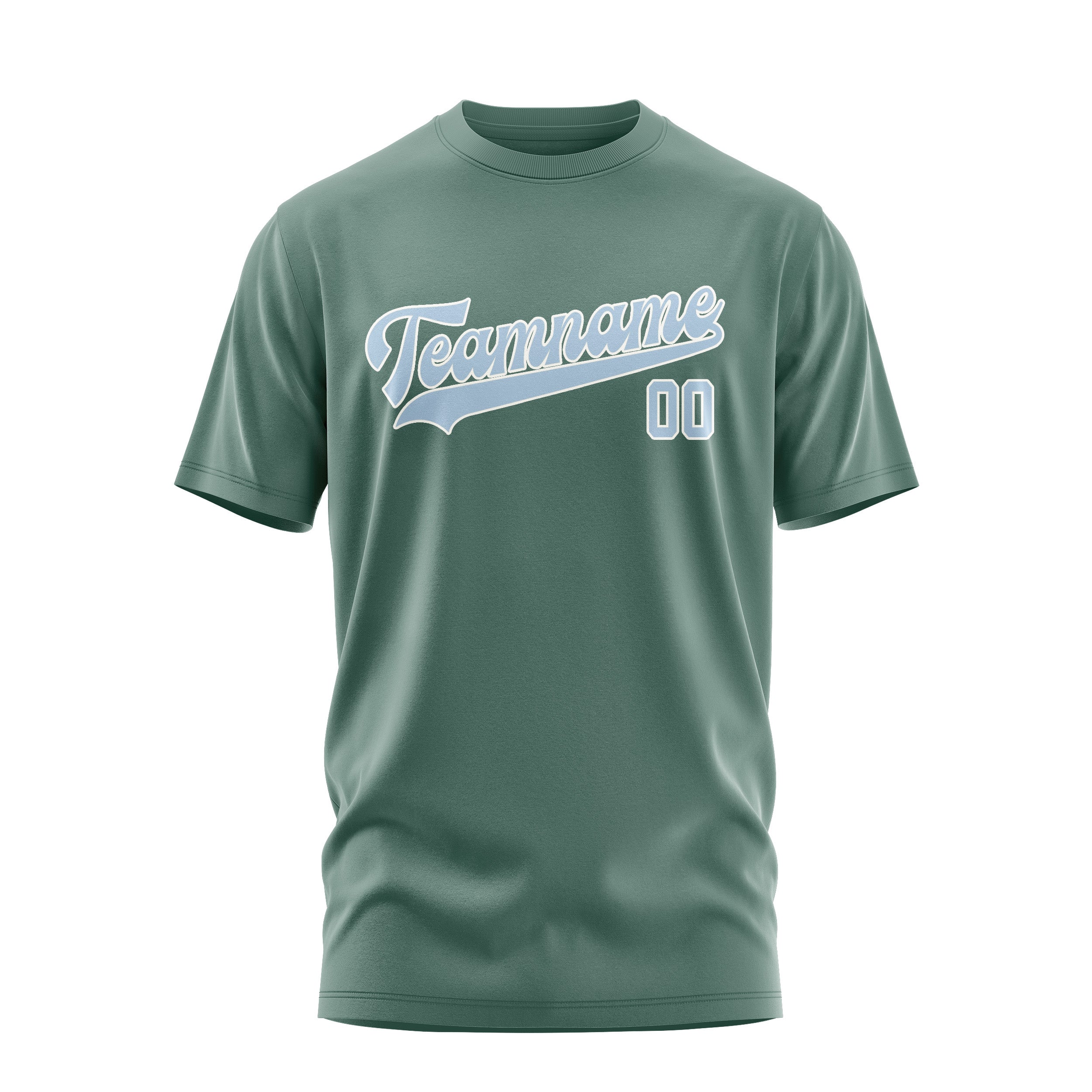 Custom Blue Green Light Blue T-Shirt