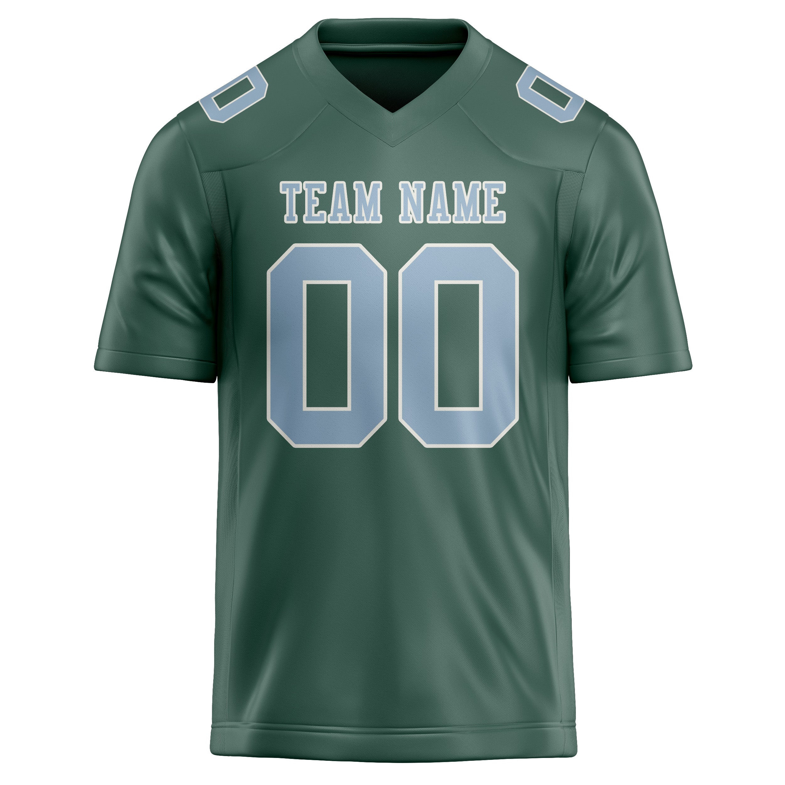Custom Blue Green Light Blue Football Jersey