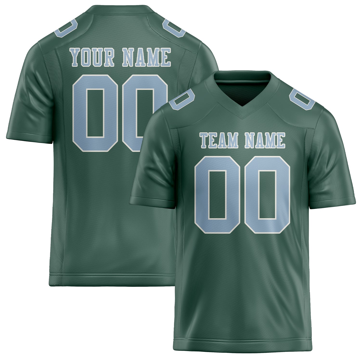 Custom Blue Green Light Blue Football Jersey