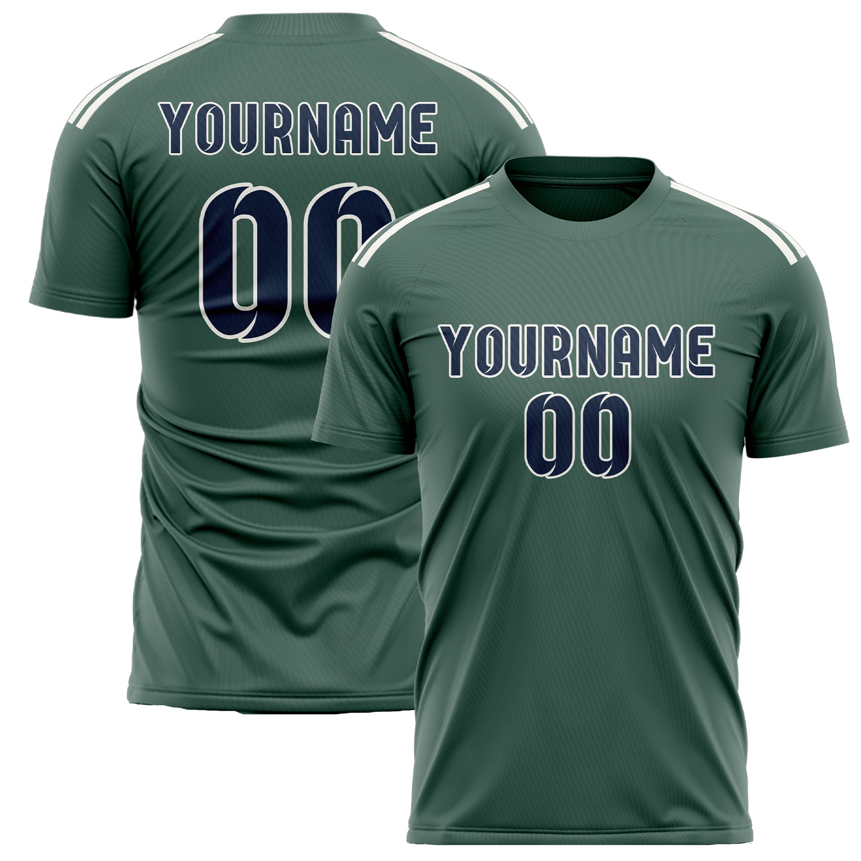 Custom Blue Green Blue Soccer Jersey