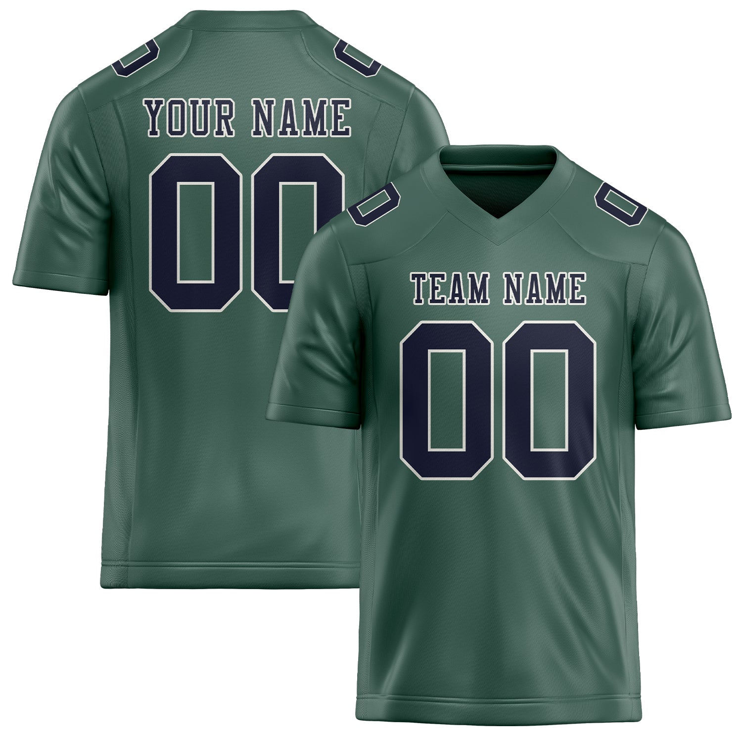 Custom Blue Green Navy Football Jersey