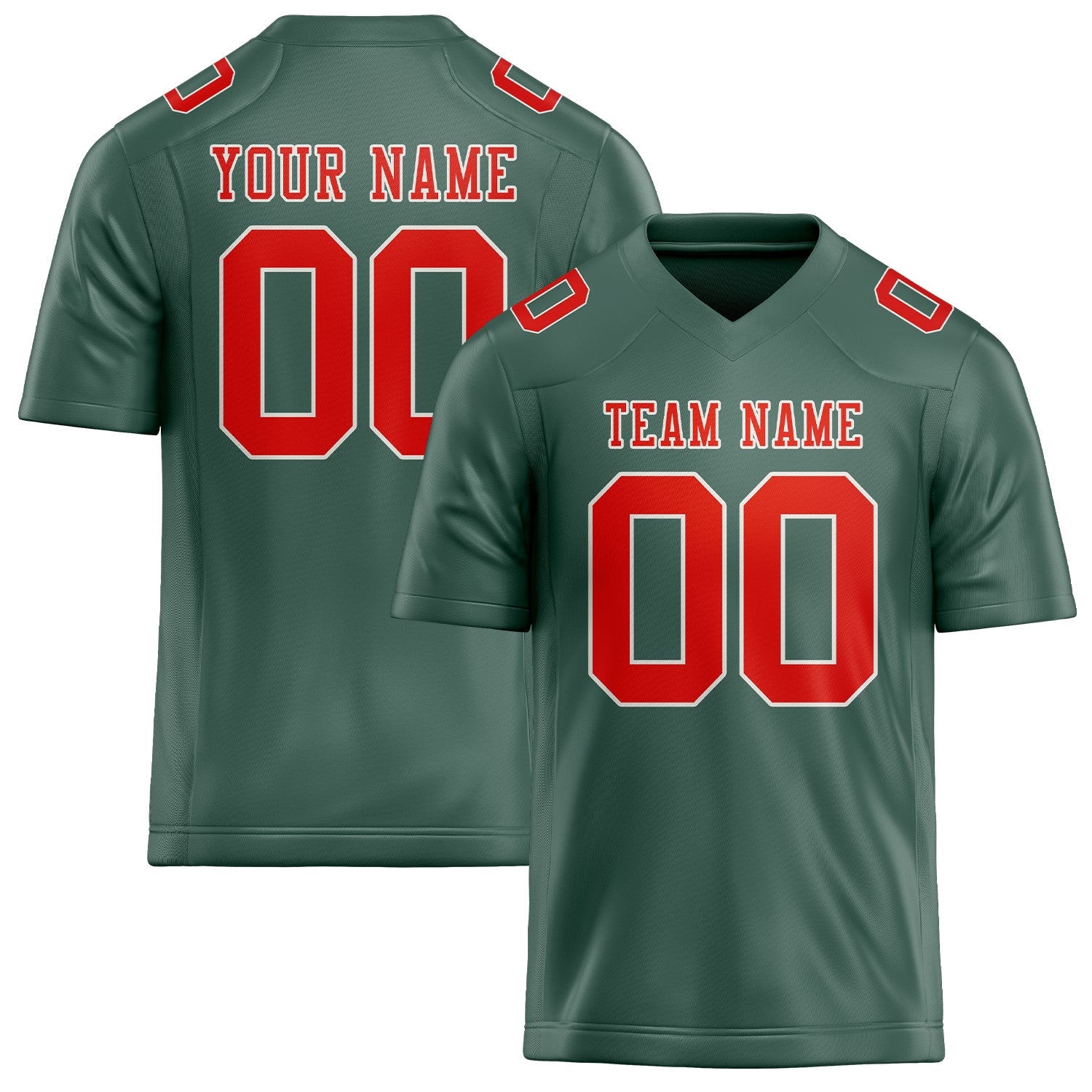 Custom Blue Green Orange Red Football Jersey