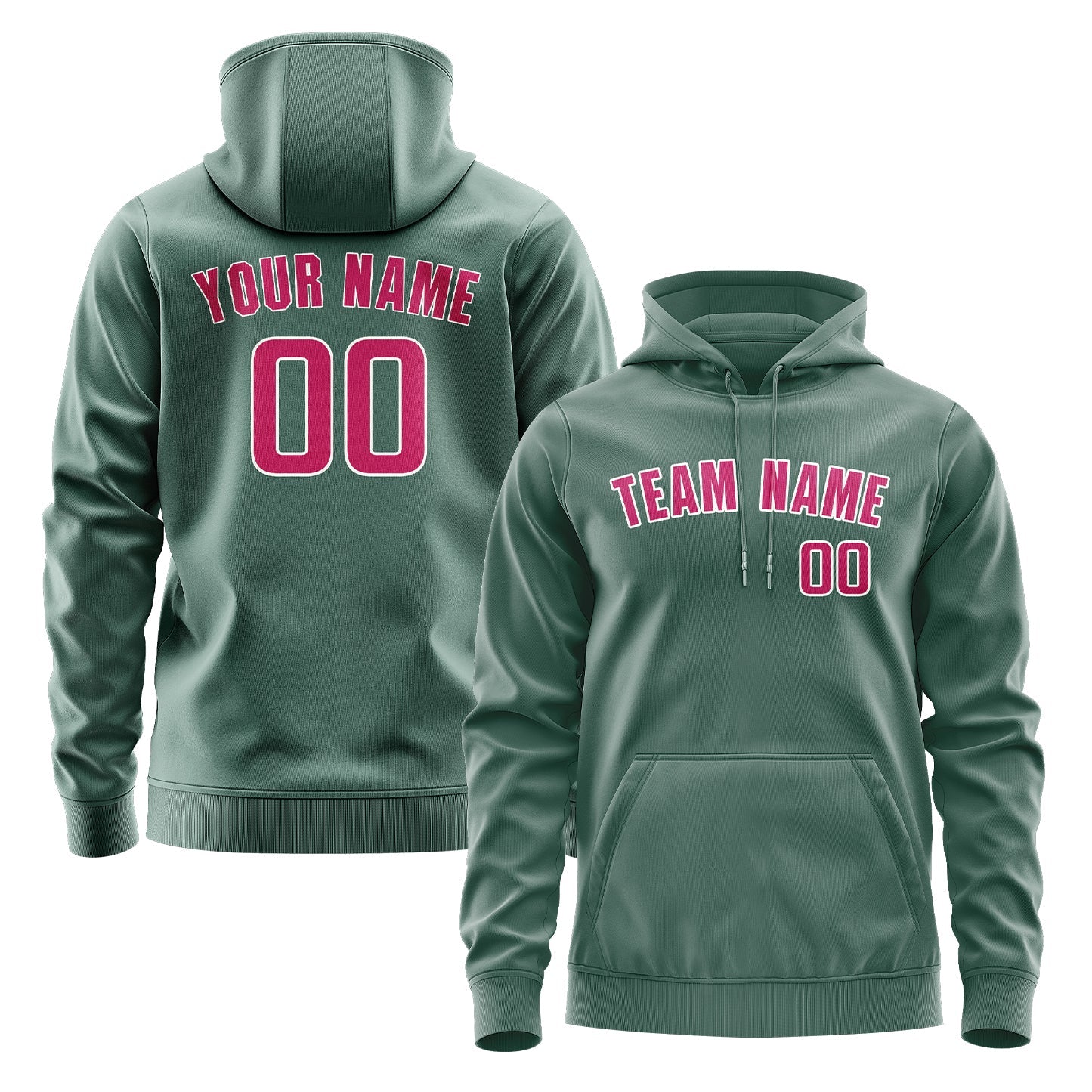 Custom Blue Green Pink Hoodie