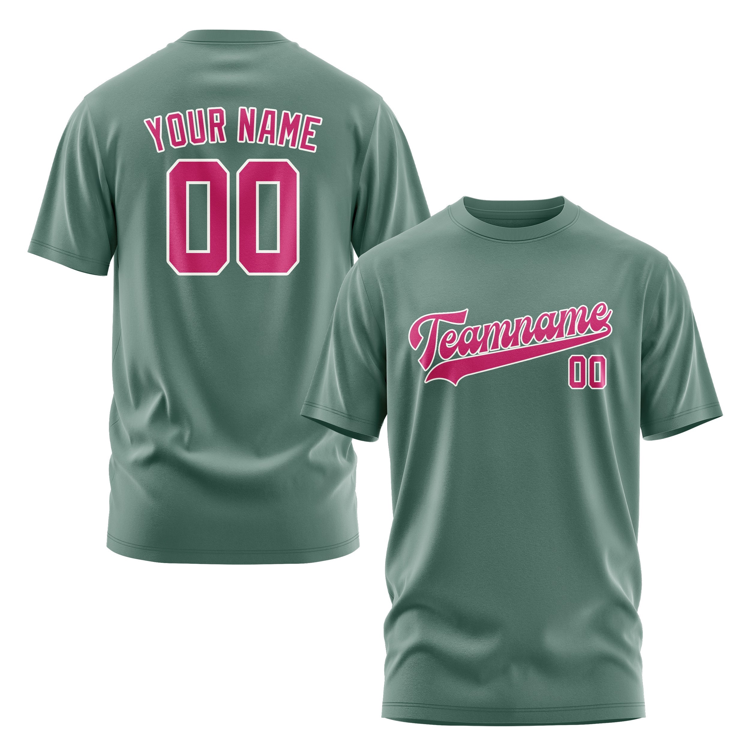 Custom Blue Green Pink T-Shirt