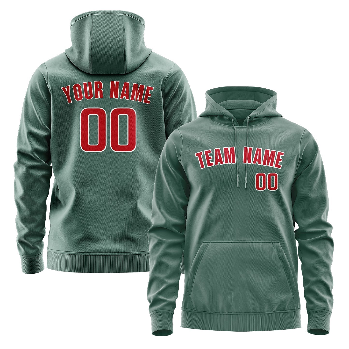 Custom Blue Green Red Hoodie