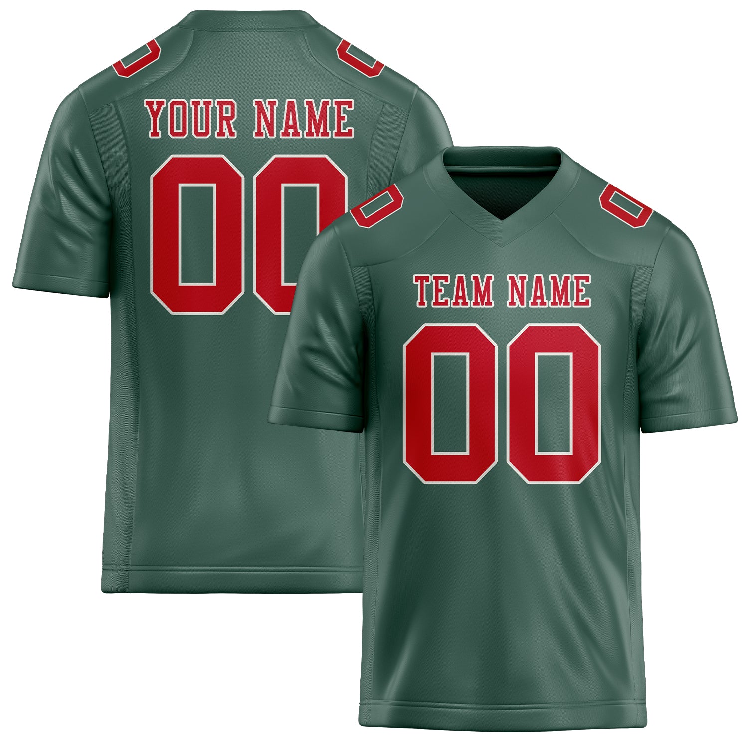 Custom Blue Green Red Football Jersey