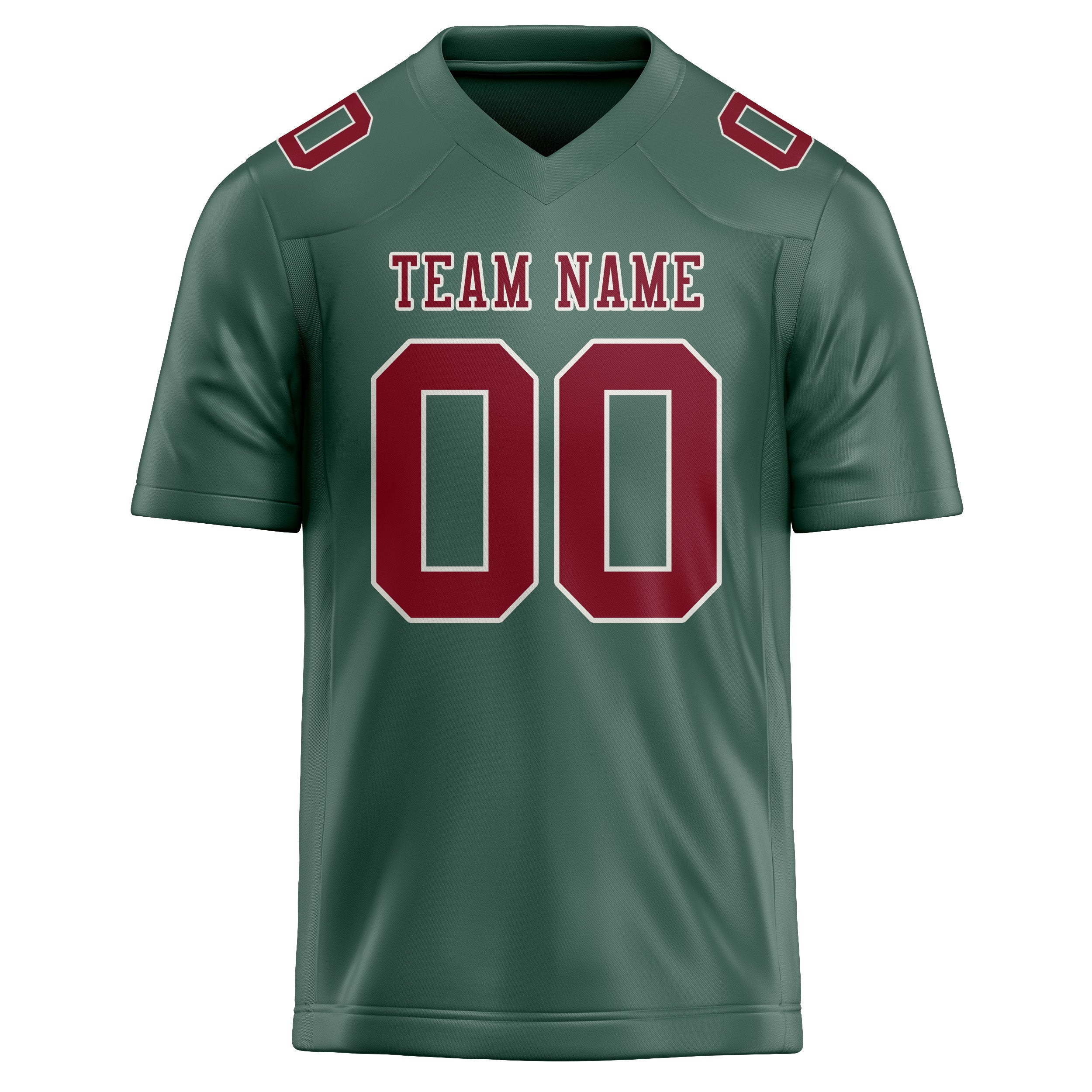 Custom Blue Green Crimson Red Football Jersey