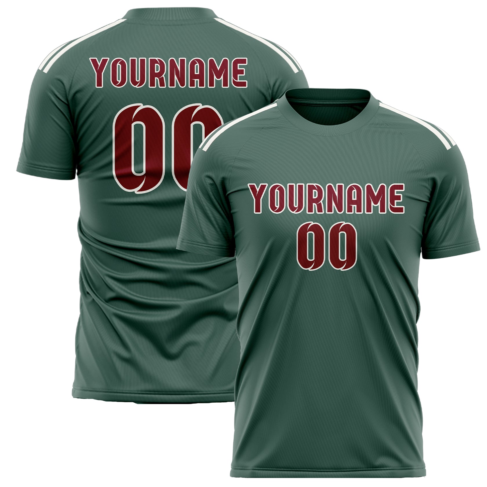 Custom Blue Green Crimson Red Soccer Jersey
