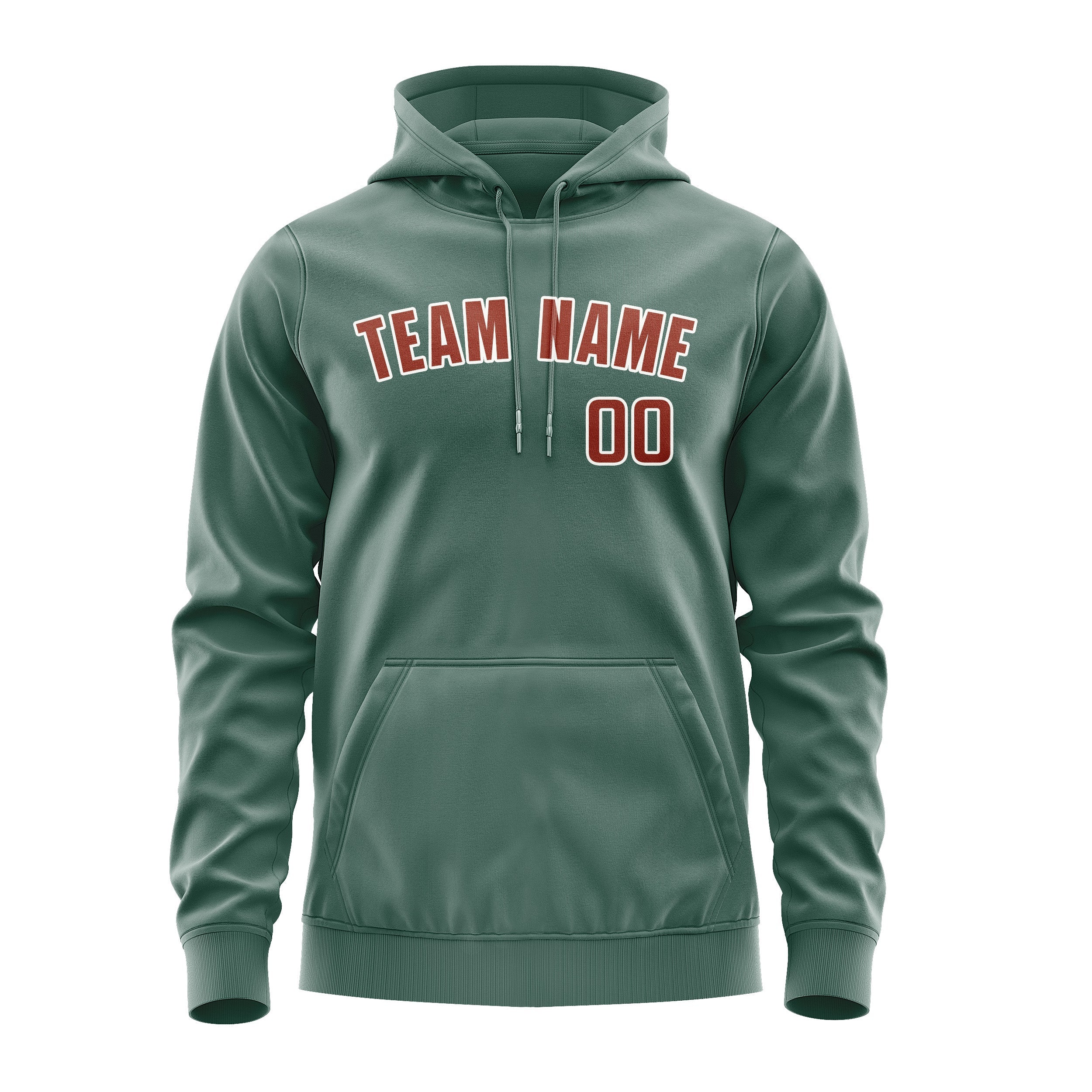 Custom Blue Green Coral Red Hoodie