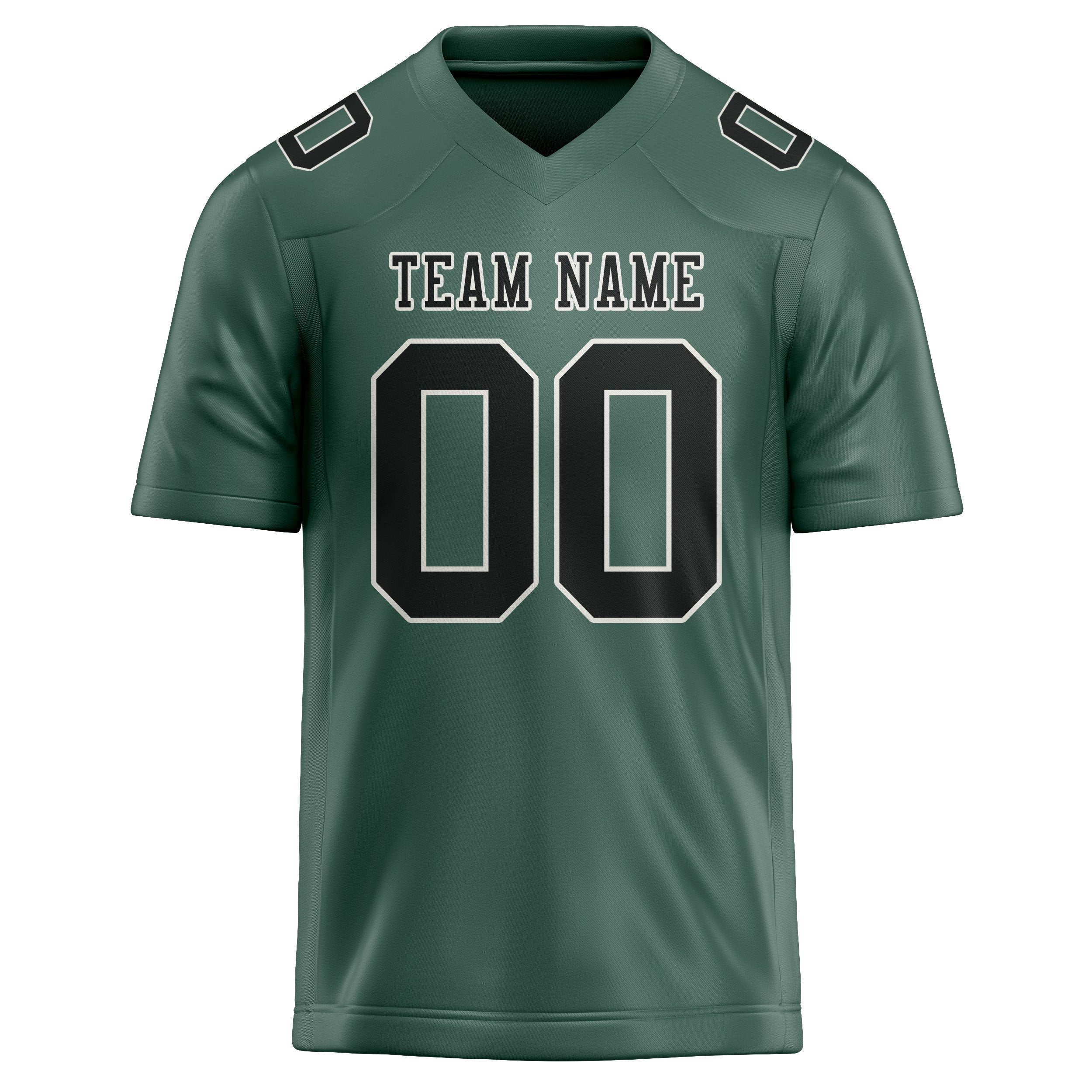 Custom Blue Green Black Football Jersey