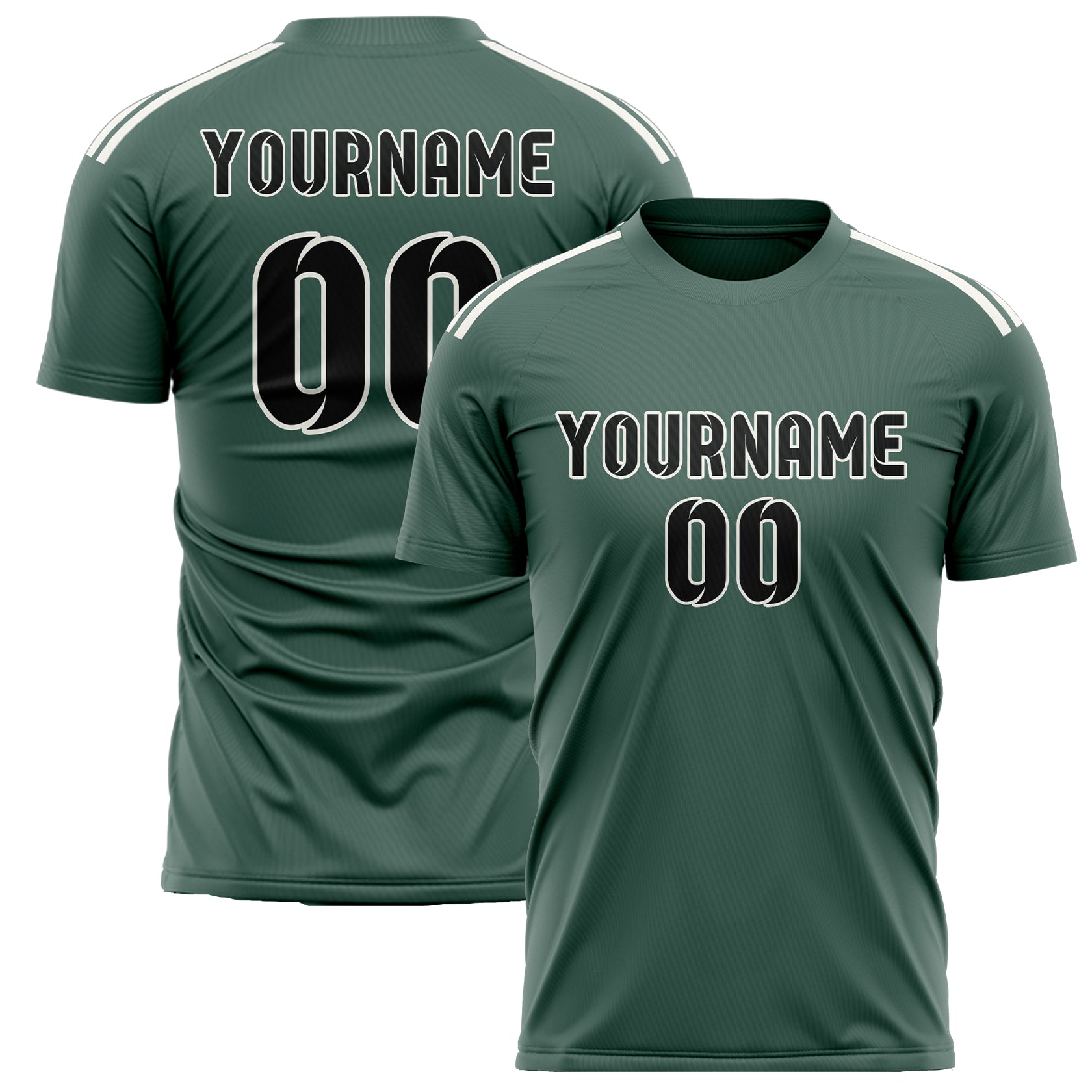 Custom Blue Green Black Soccer Jersey