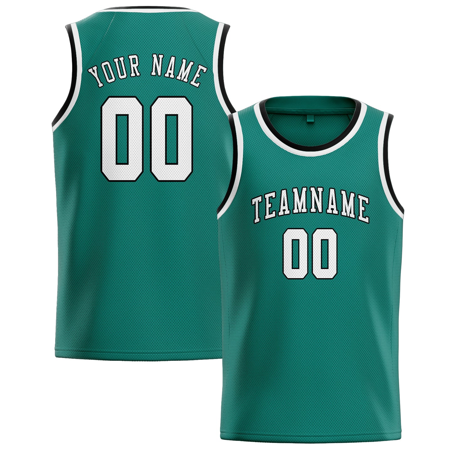 Custom Blue Green White Basketball Jersey