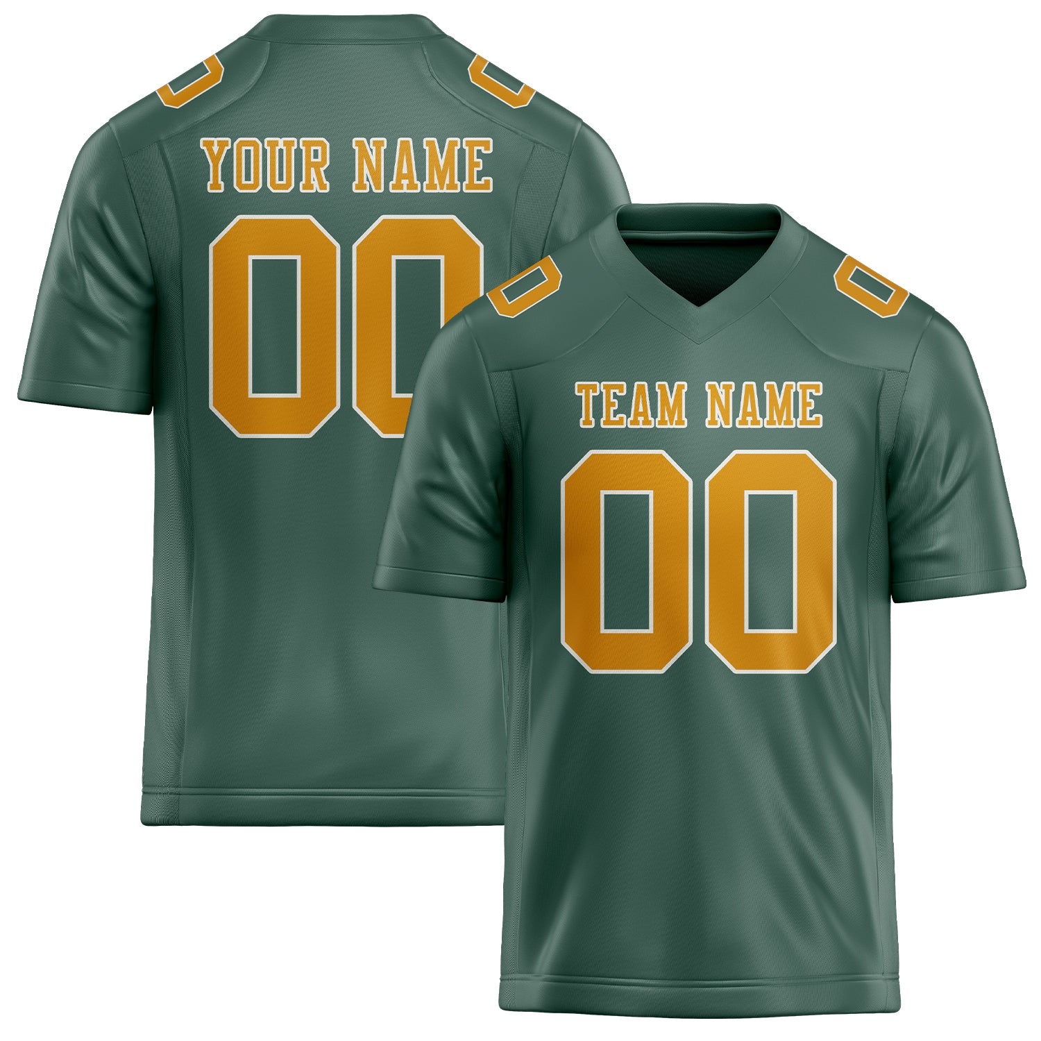 Custom Blue Green Yellow Football Jersey