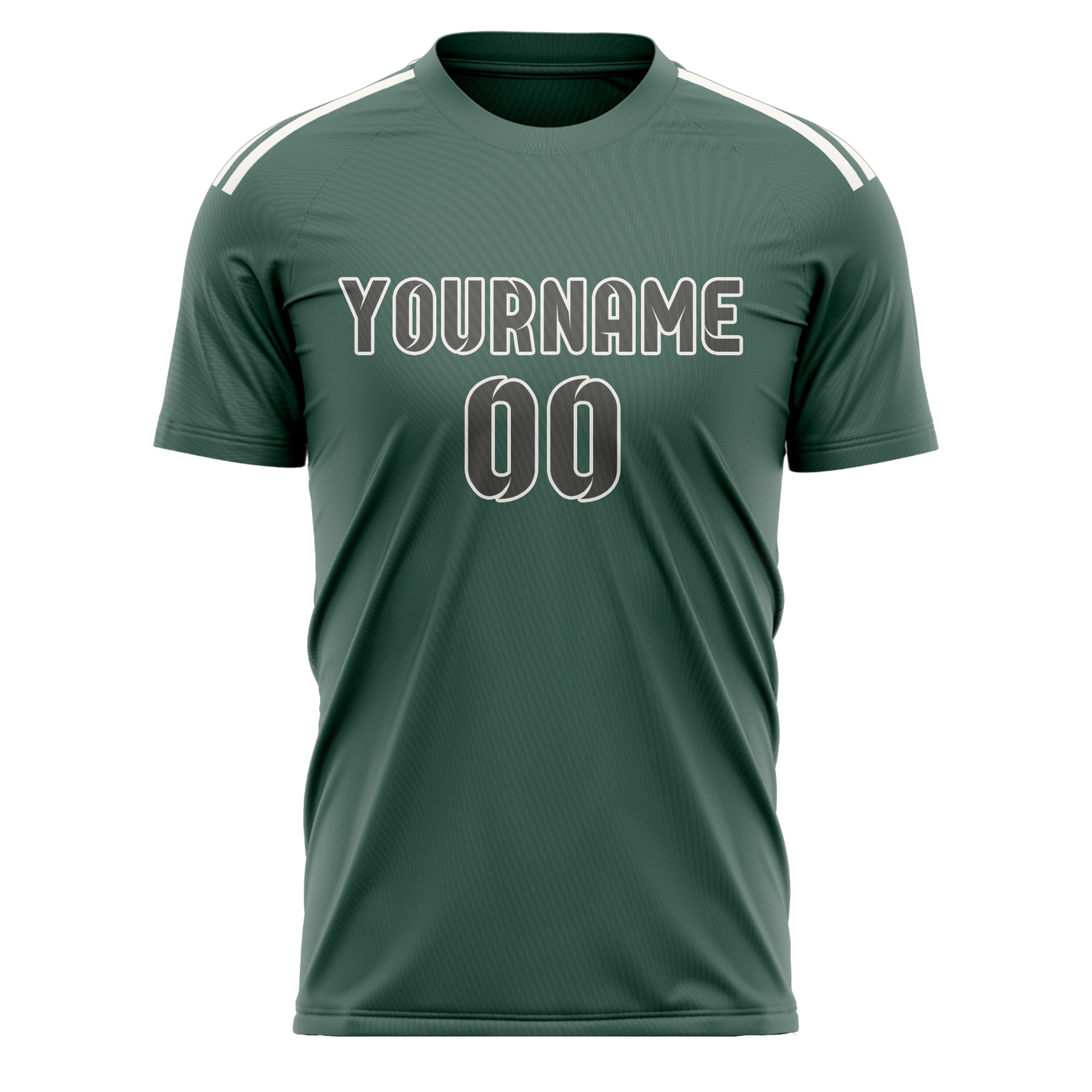 Custom Blue Green Dark Grey Soccer Jersey