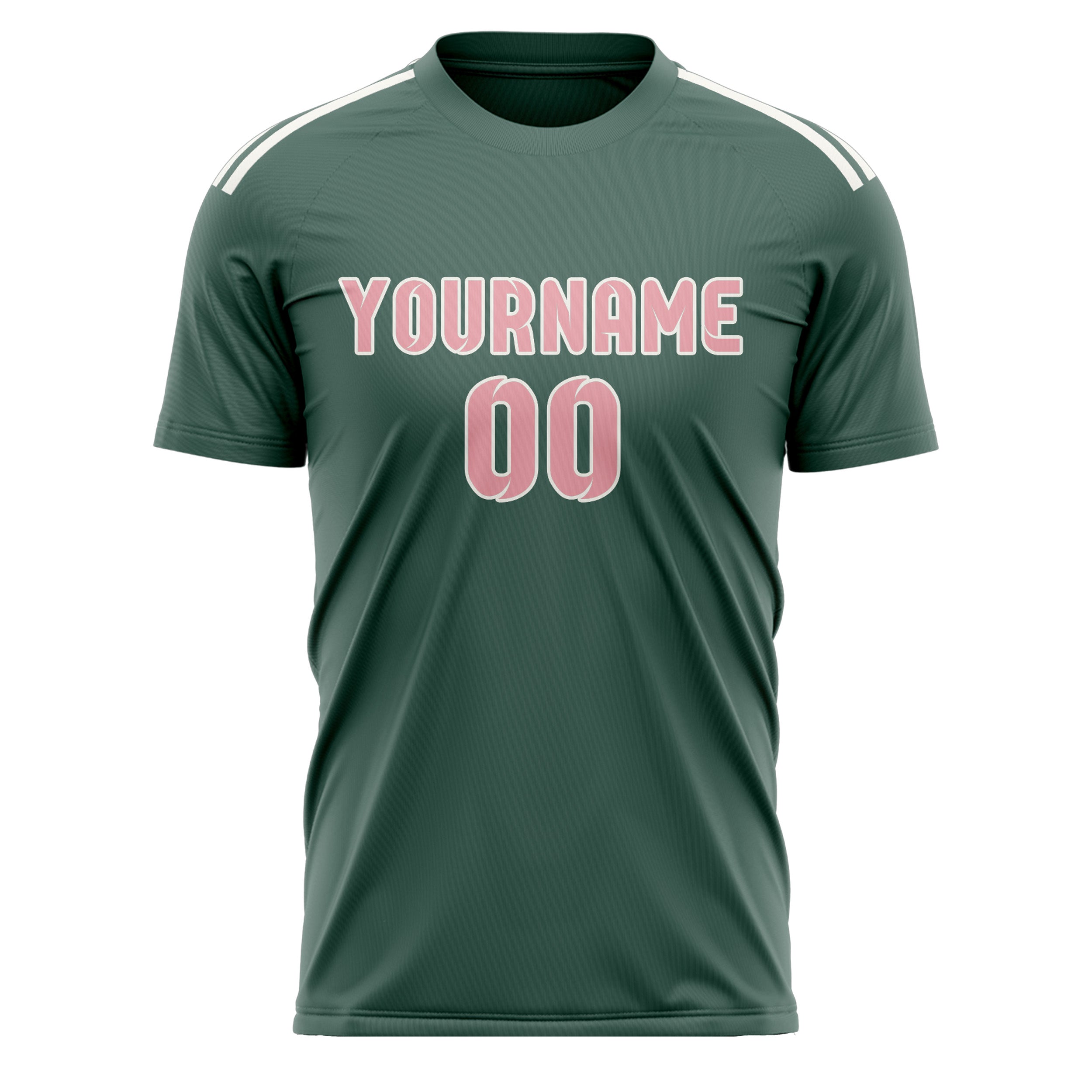 Custom Blue Green Light Pink Soccer Jersey
