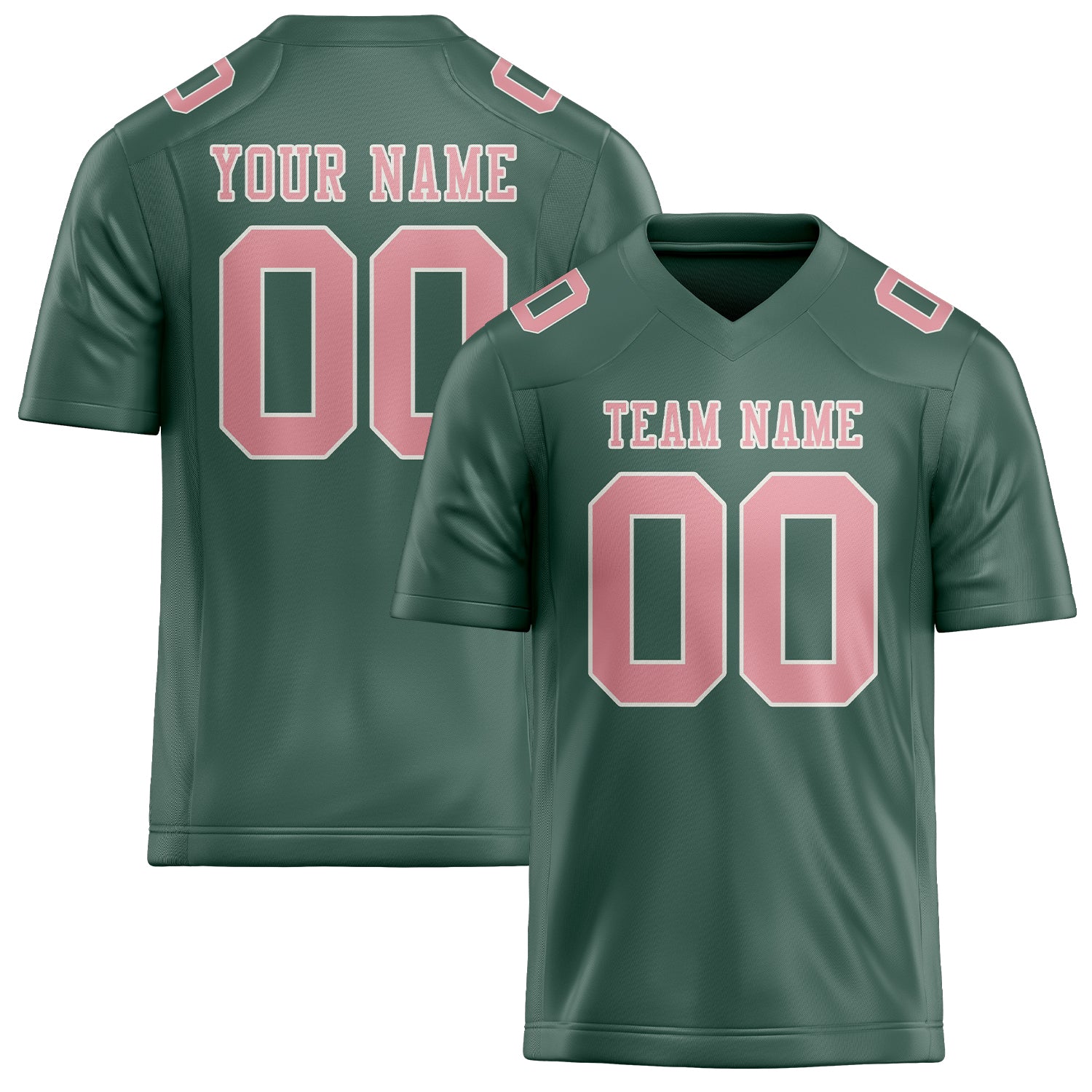 Custom Blue Green Light Pink Football Jersey