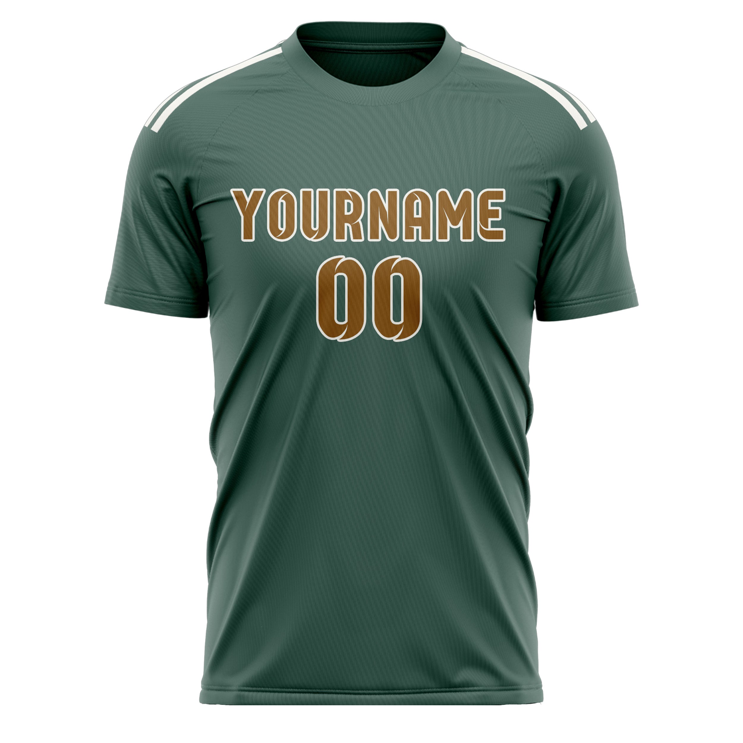 Custom Blue Green Khaki Soccer Jersey