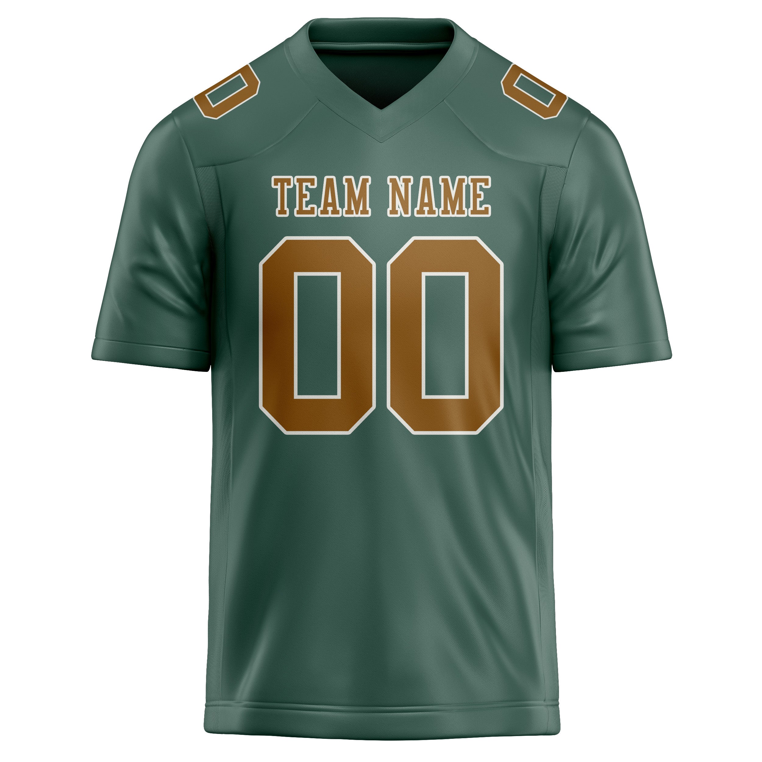 Custom Blue Green Khaki Football Jersey