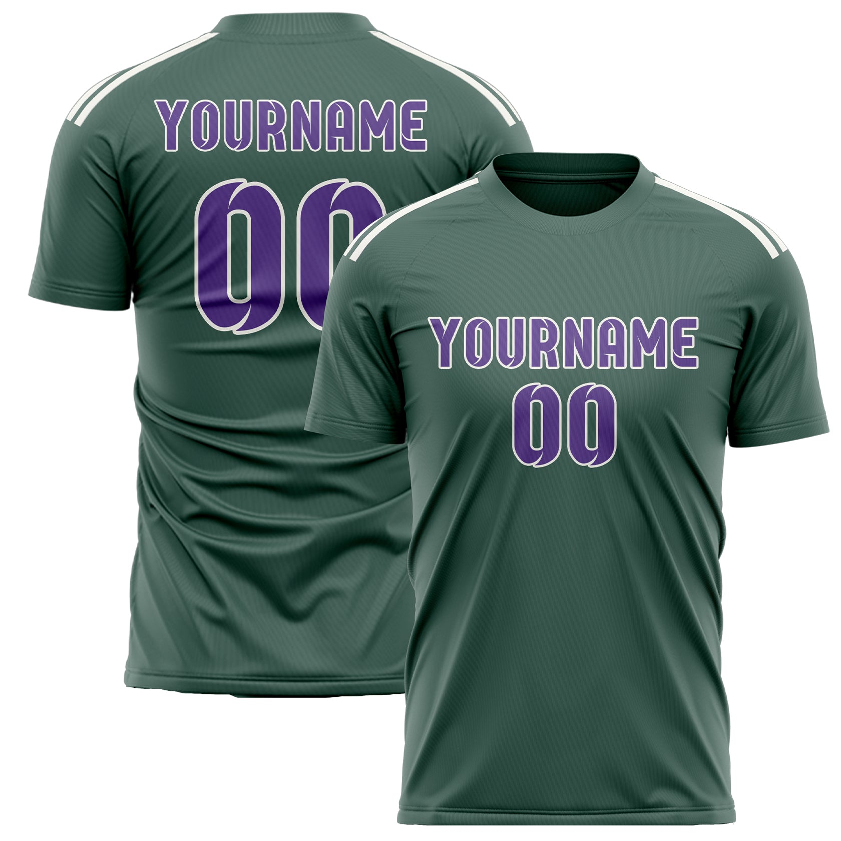 Custom Blue Green Light Purple Soccer Jersey