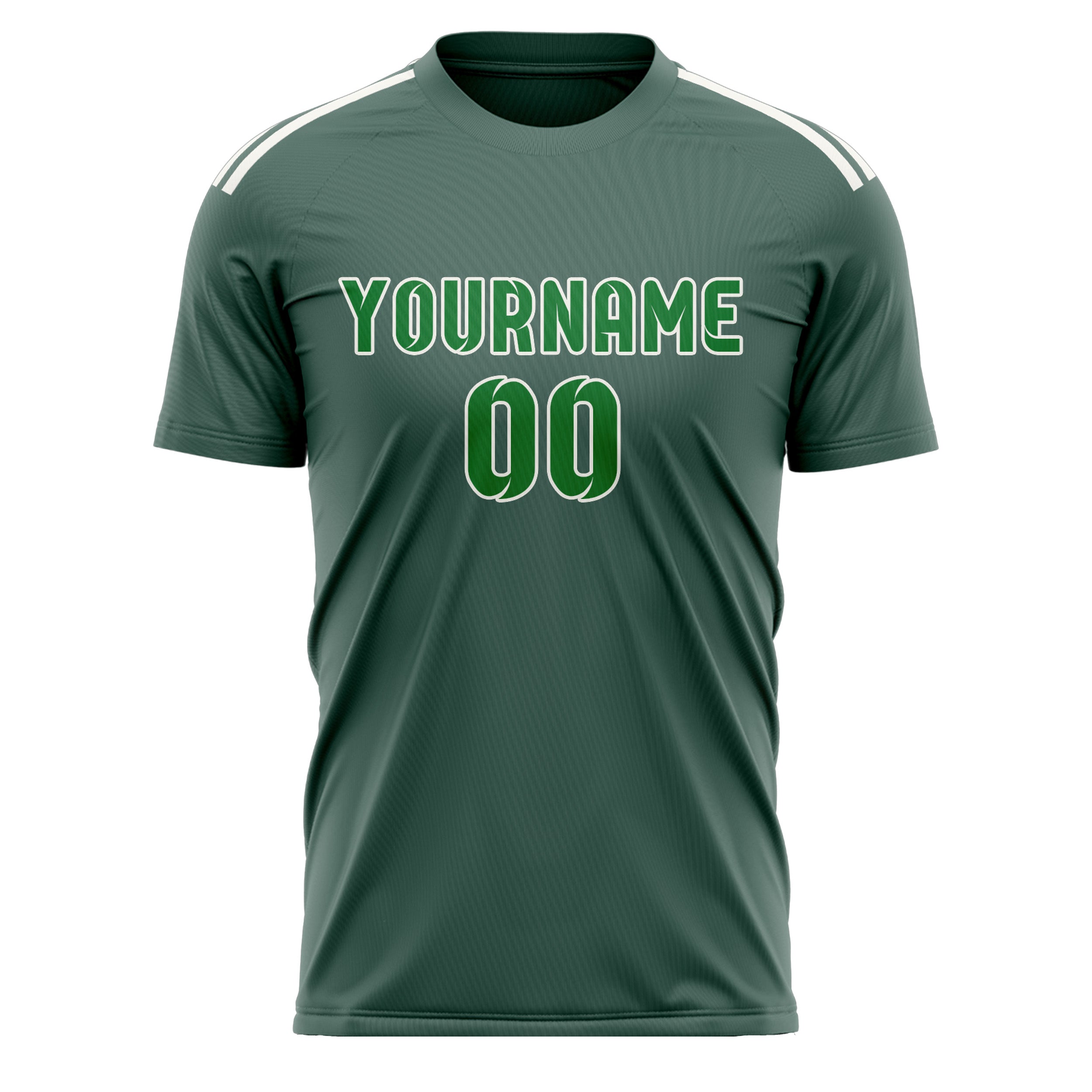 Custom Blue Green Emerald Green Soccer Jersey