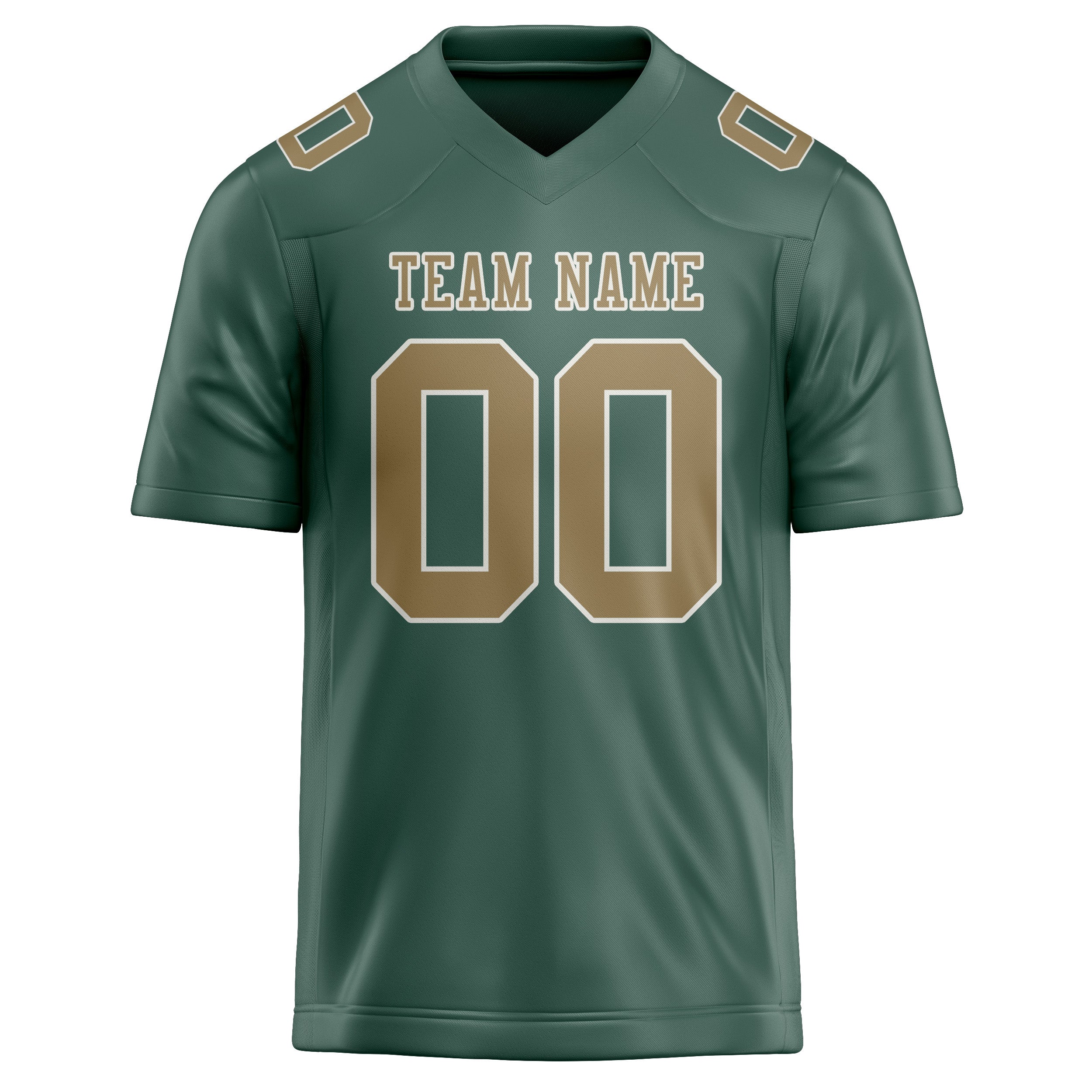 Custom Blue Green Light Khaki Football Jersey