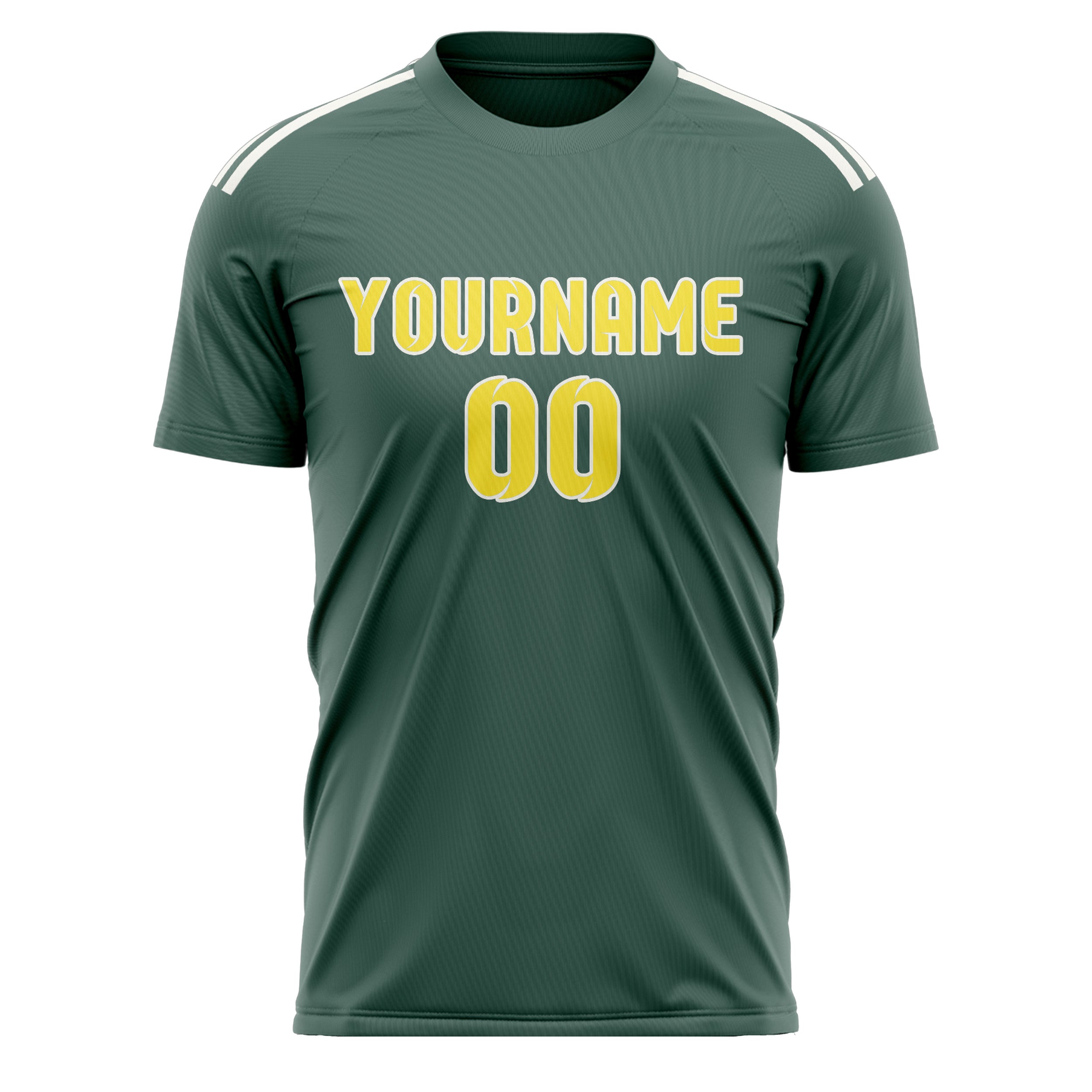 Custom Blue Green Light Yellow Soccer Jersey