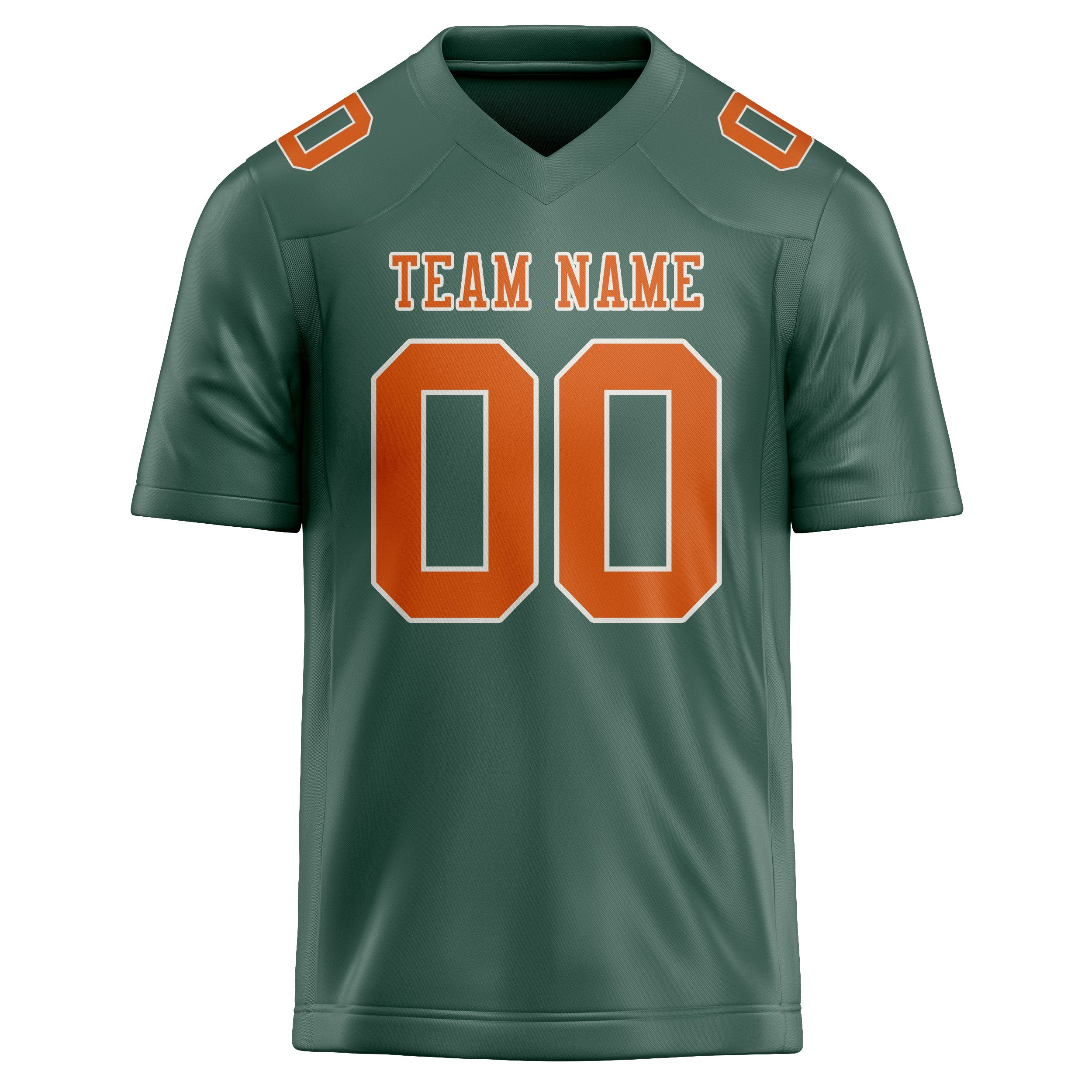 Custom Blue Green Orange Football Jersey