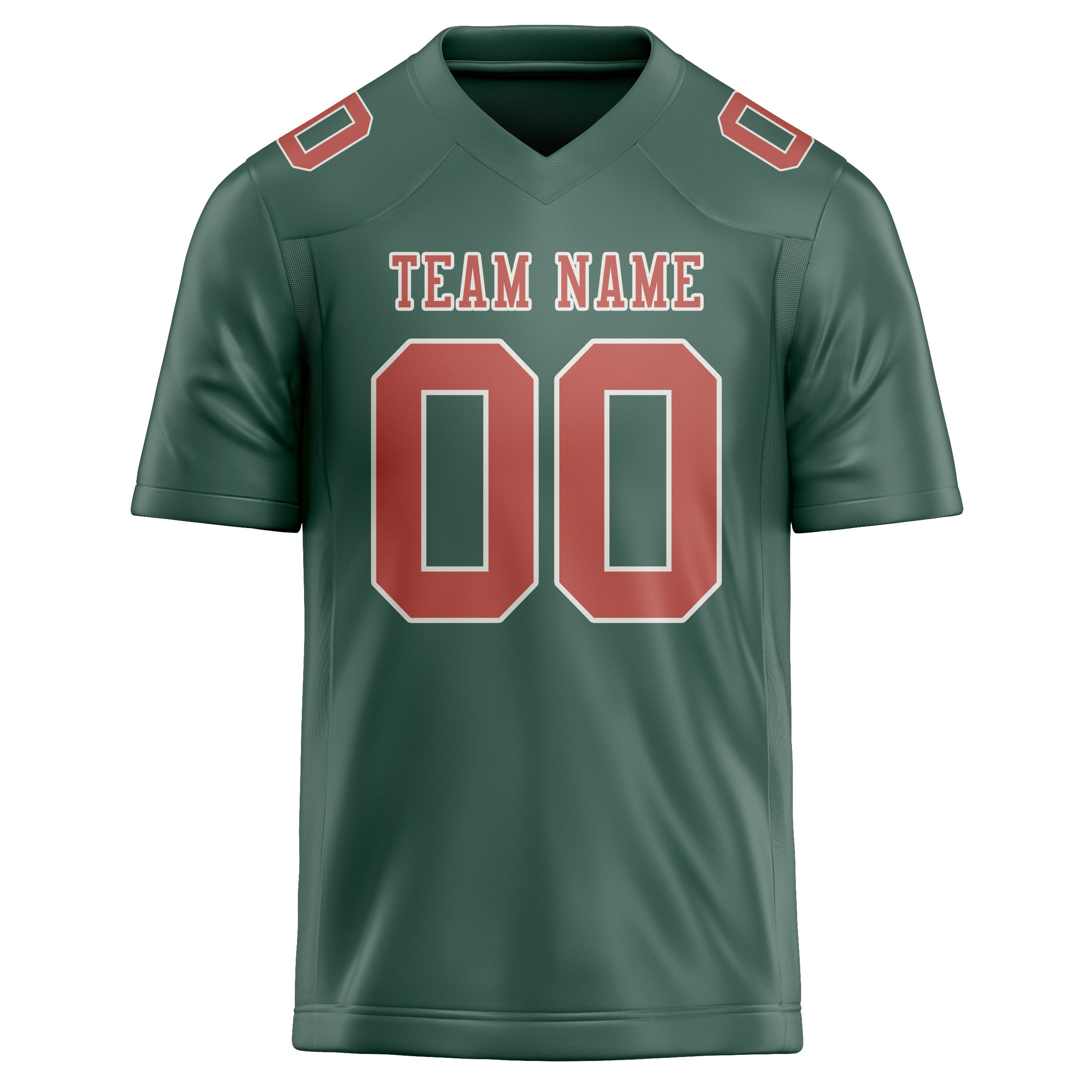 Custom Blue Green Copper Rose Football Jersey