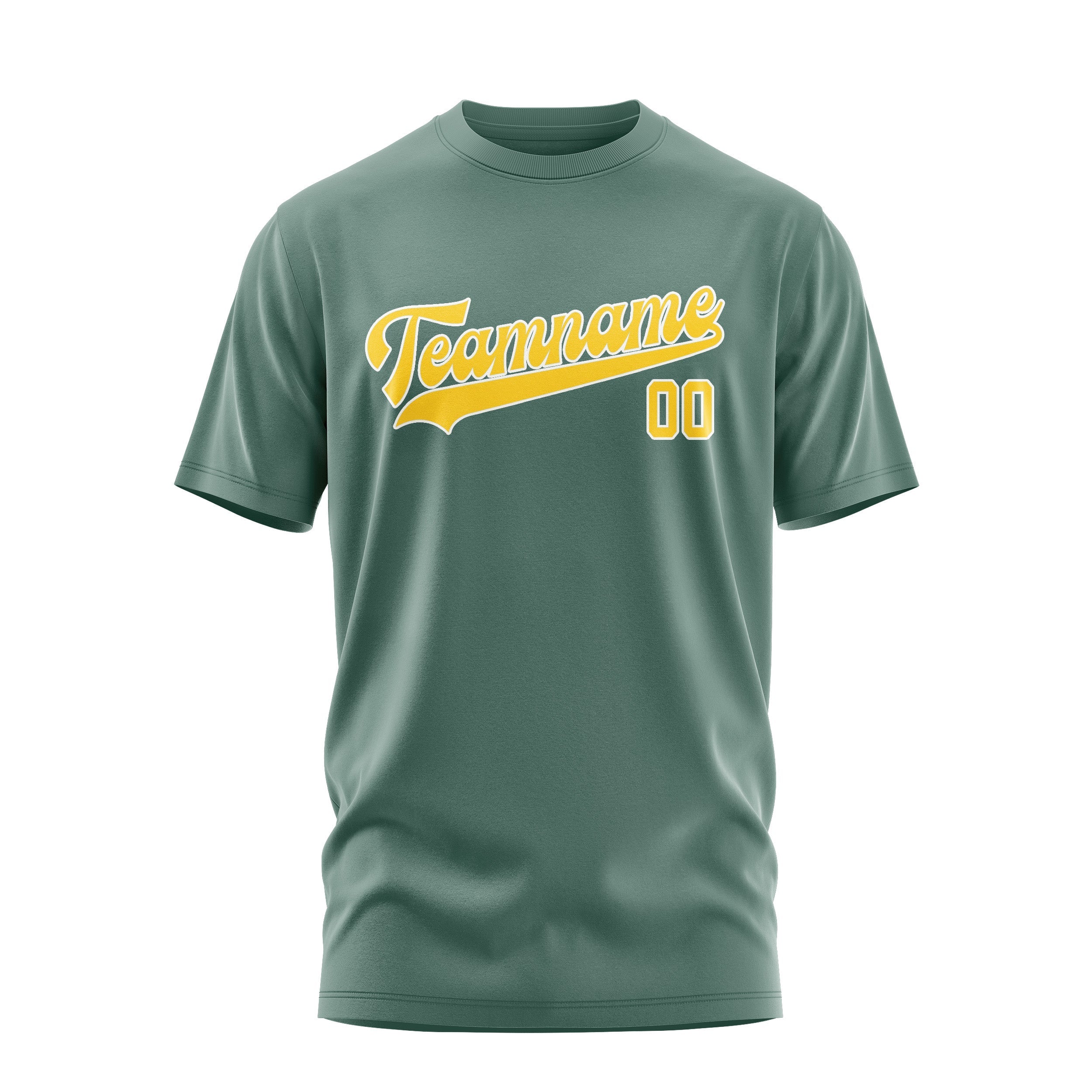Custom Blue Green Gold T-Shirt