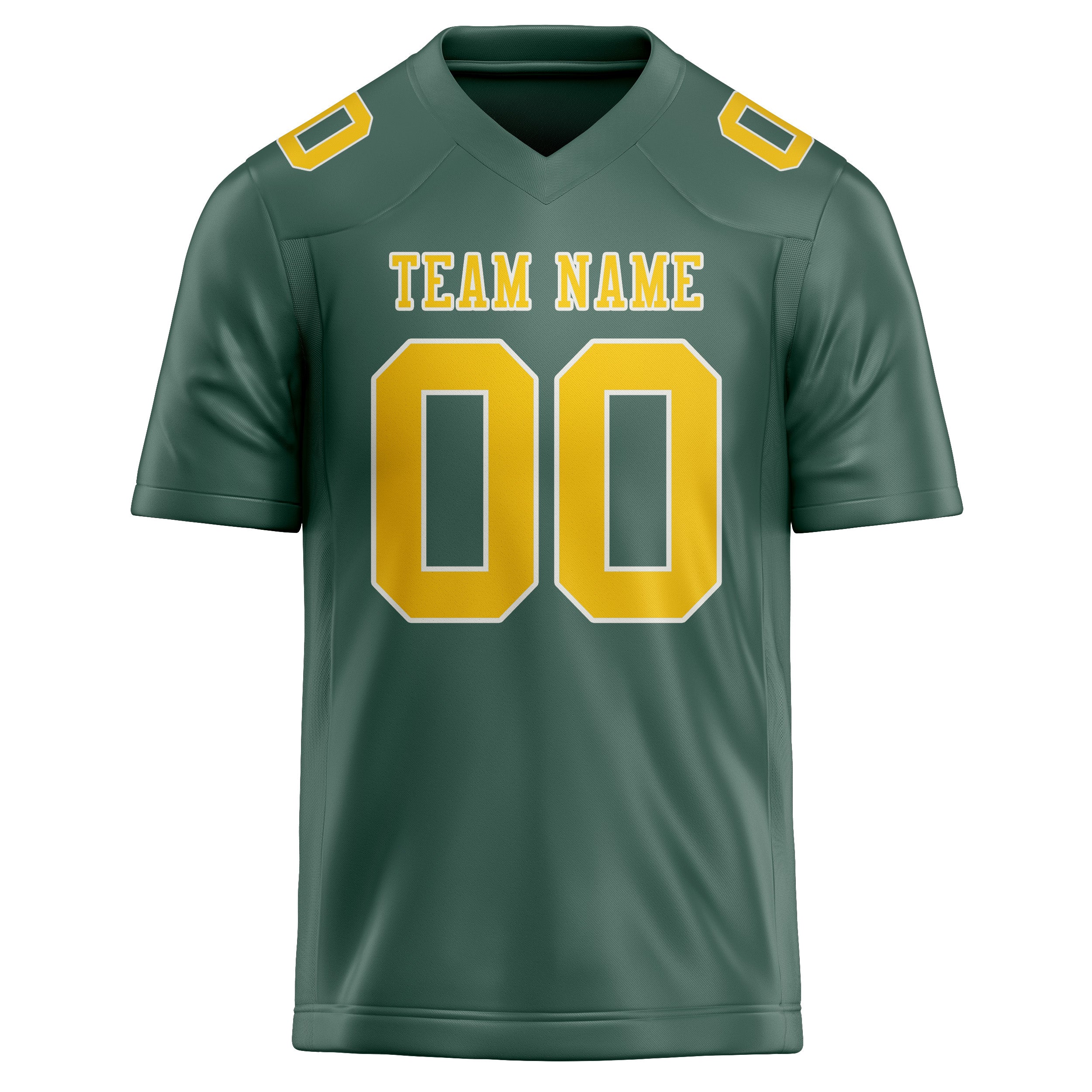 Custom Blue Green Gold Football Jersey