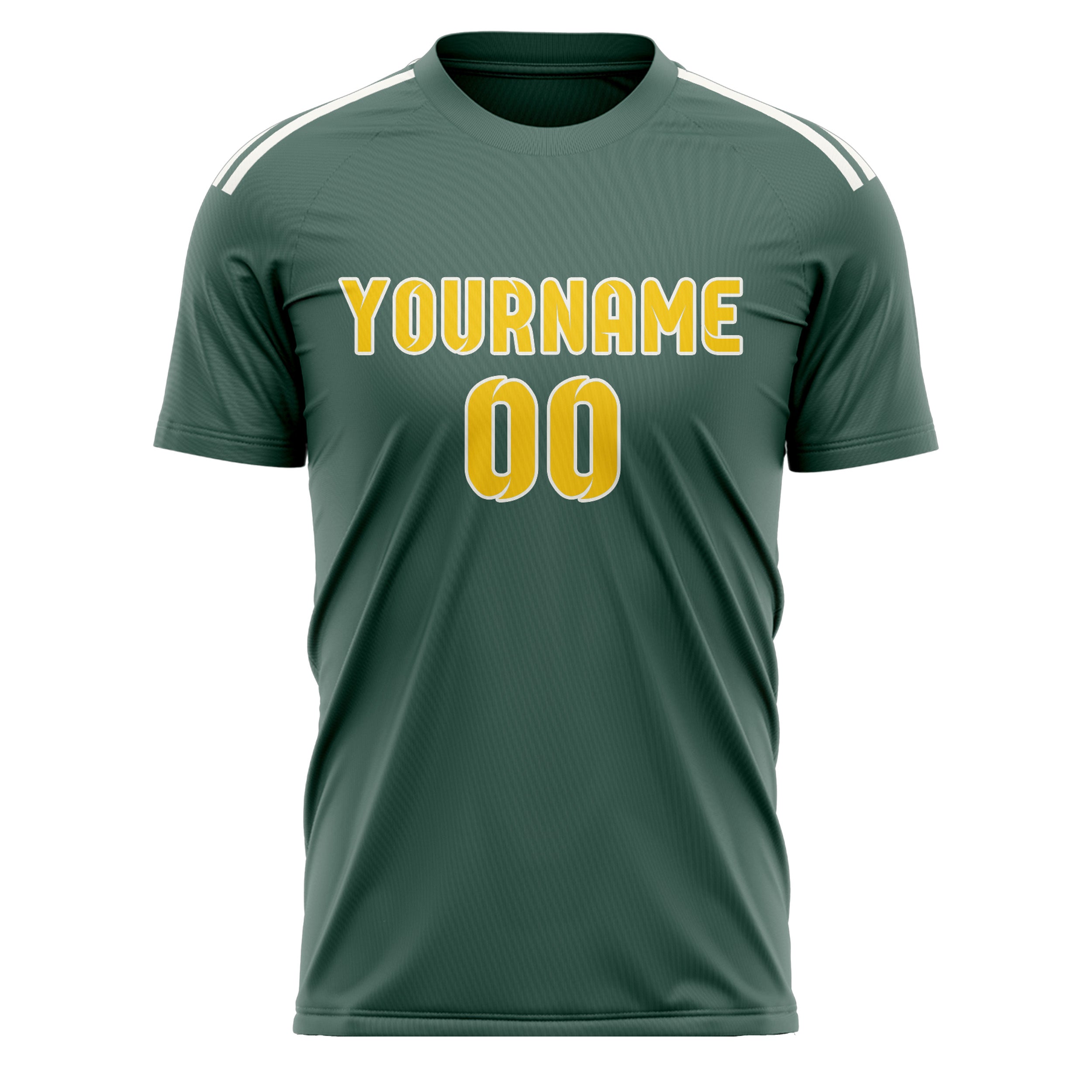 Custom Blue Green Gold Soccer Jersey