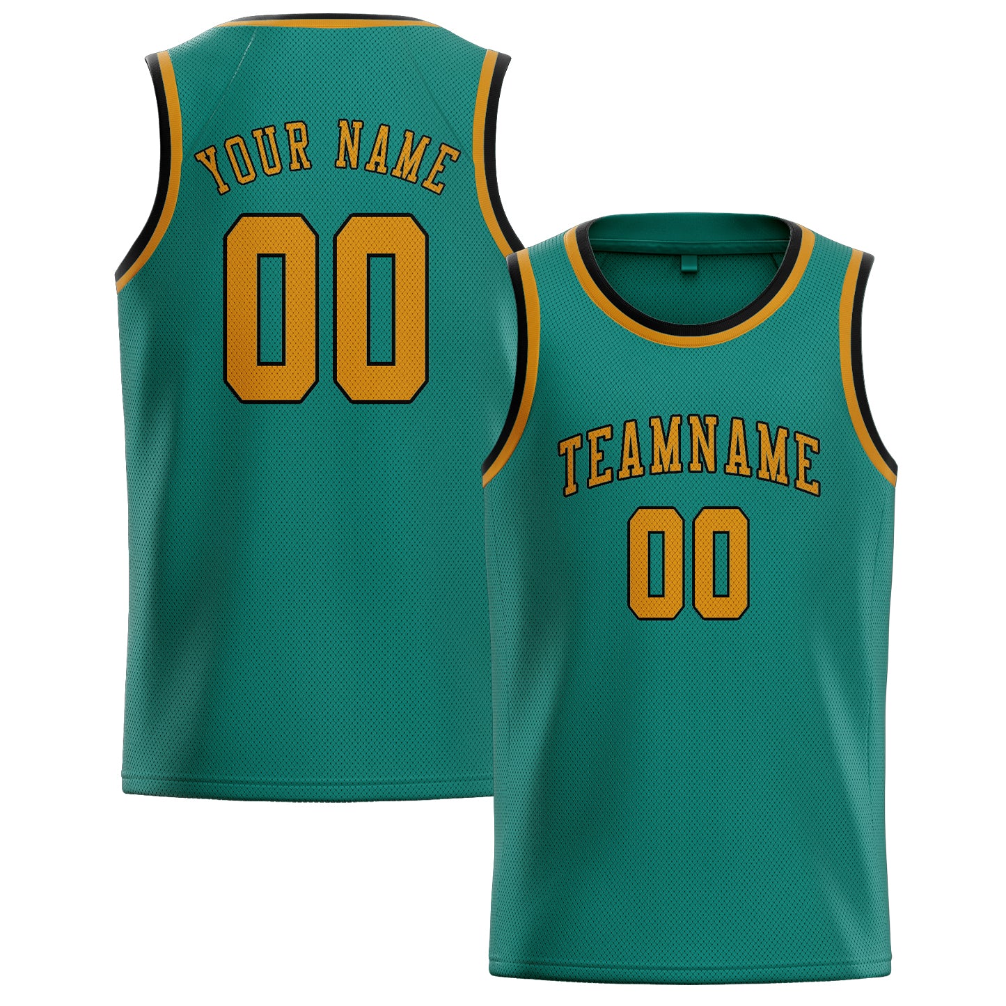 Custom Blue Green Yellow Basketball Jersey