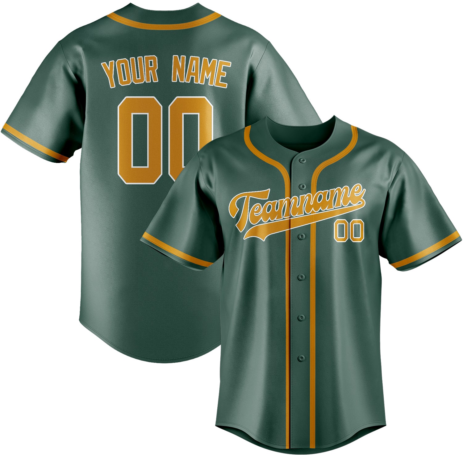 Custom Blue Green Yellow Baseball Jersey