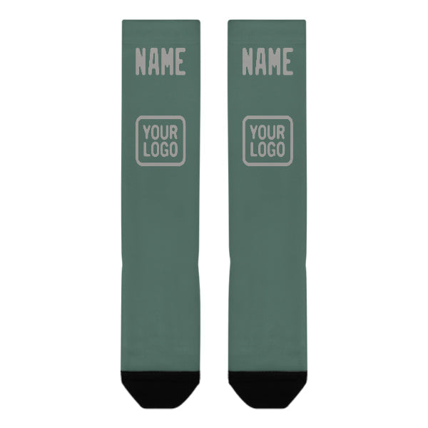 Custom Blue Green Gray Knee-High Sock