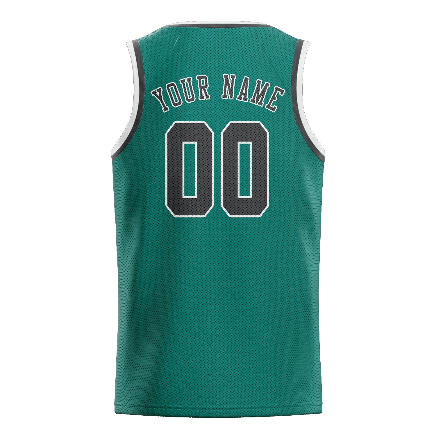 Custom Blue Green Dark Grey Basketball Jersey