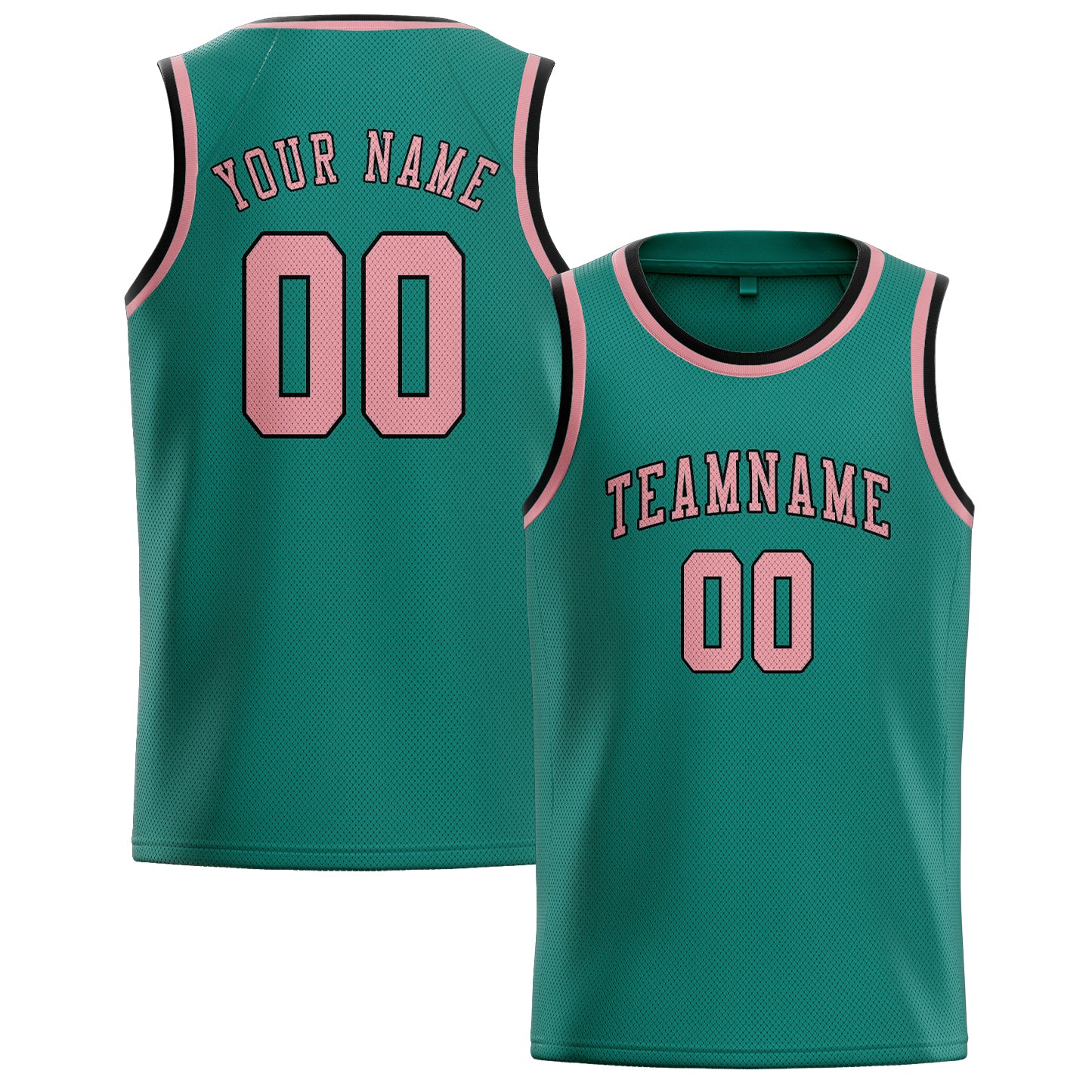 Custom Blue Green Light Pink Basketball Jersey