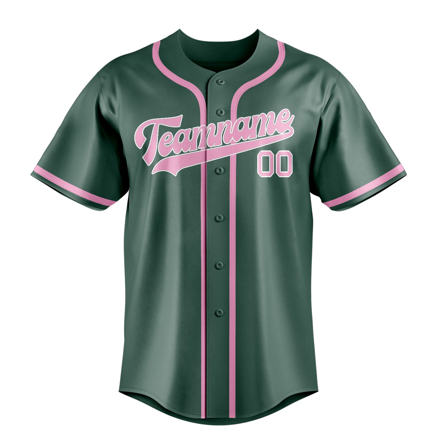 Custom Blue Green Light Pink Baseball Jersey