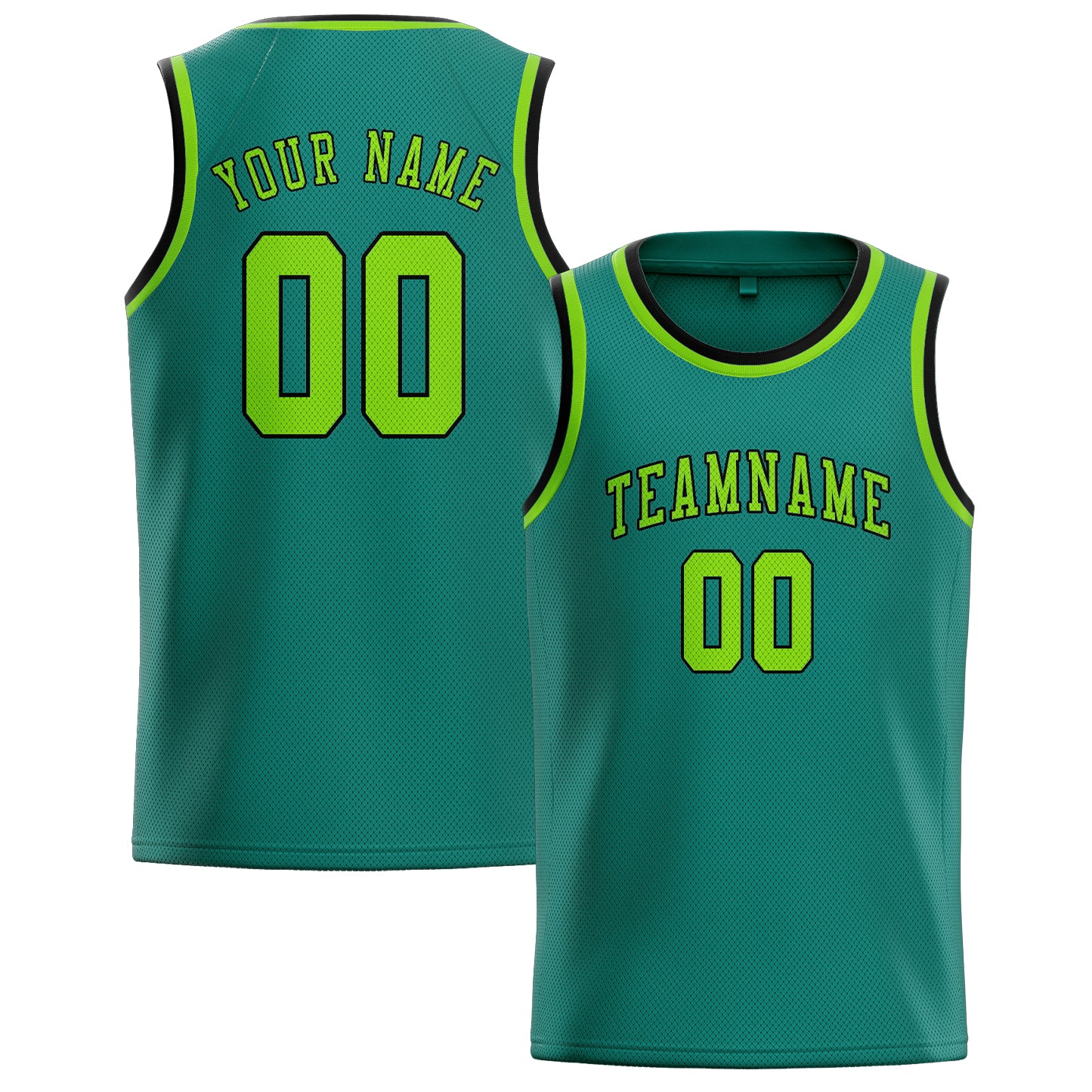 Custom Blue Green Emerald Green Basketball Jersey